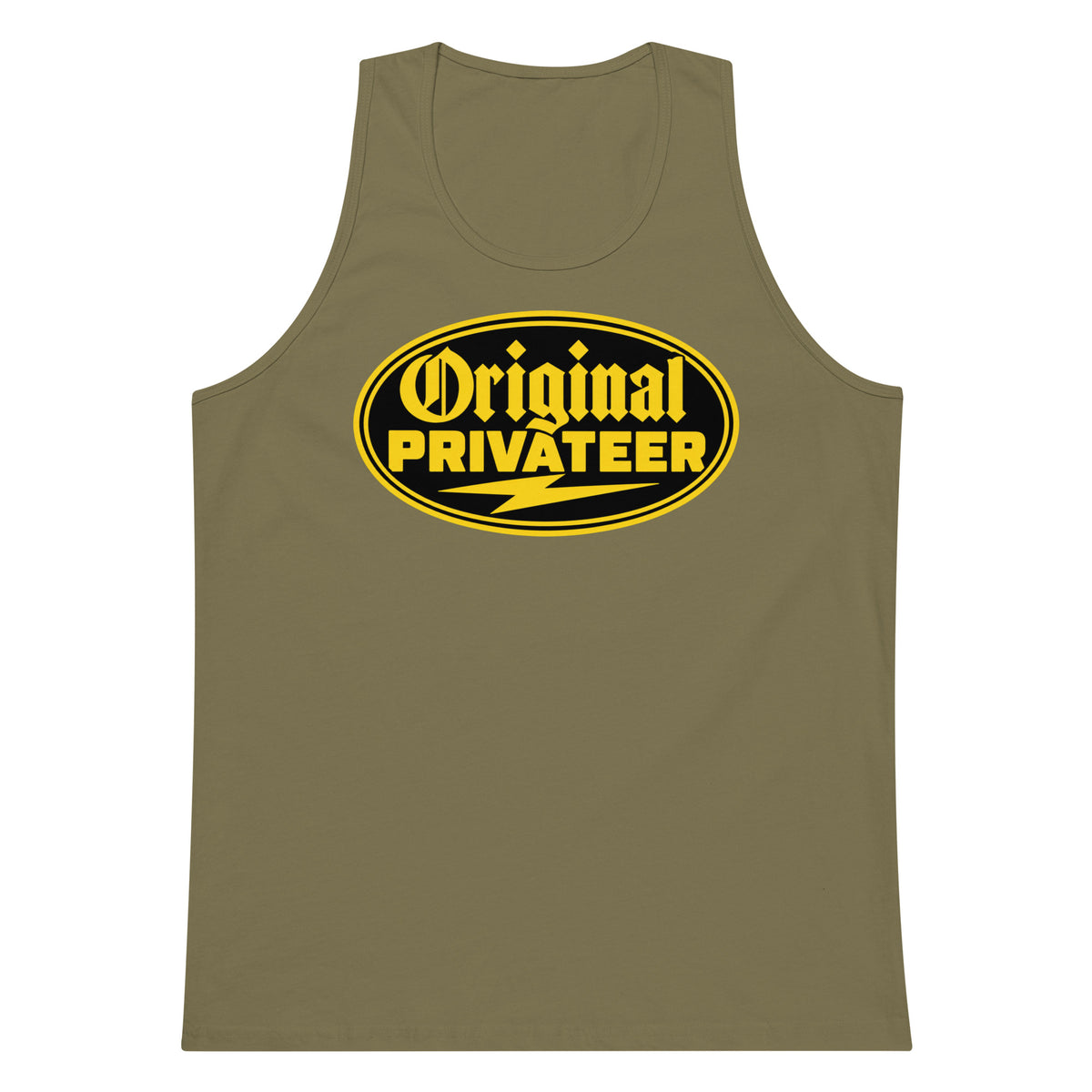 Men's Black & Gold Motorcycle Tank Top | Original Privateer