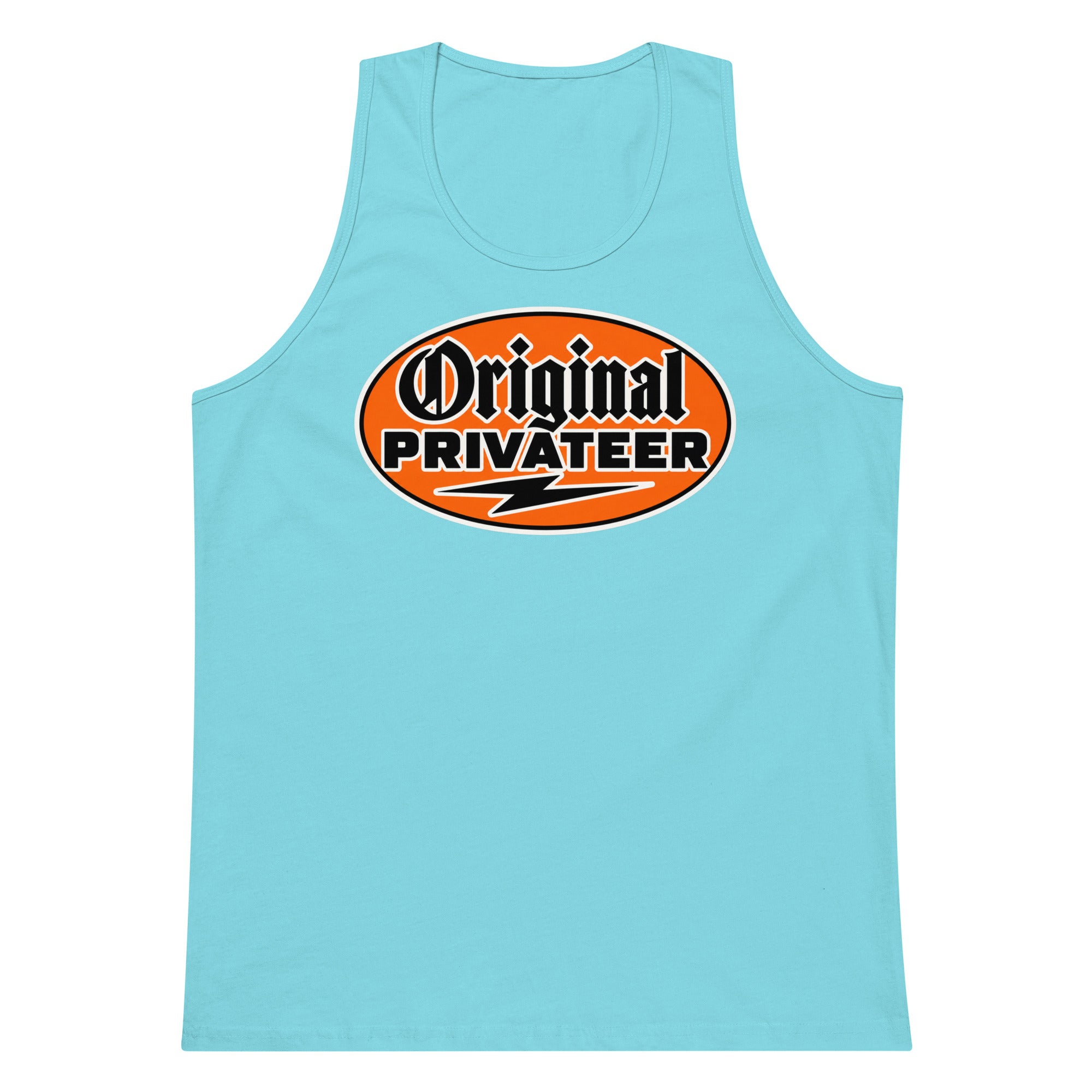 Men's Retro Orange Motorcycle Tank Top | Original Privateer