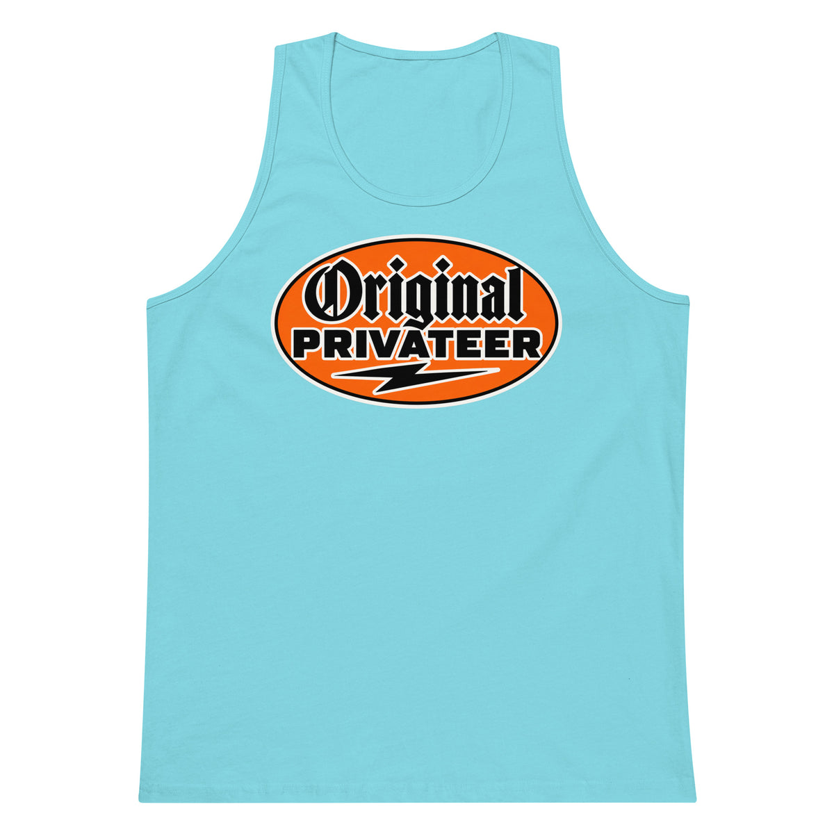 Men's Retro Orange Motorcycle Tank Top | Original Privateer