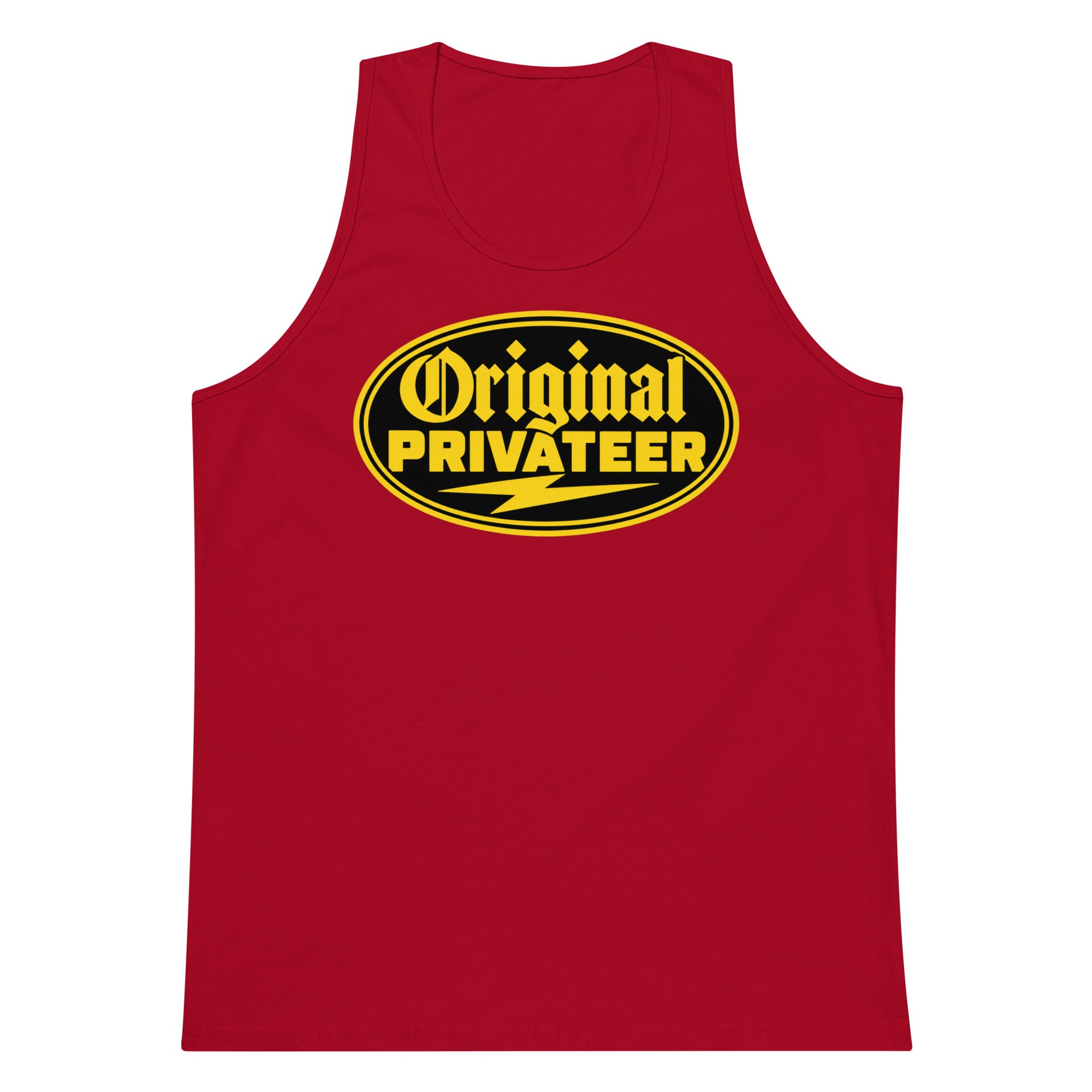 Men's Black & Gold Motorcycle Tank Top | Original Privateer