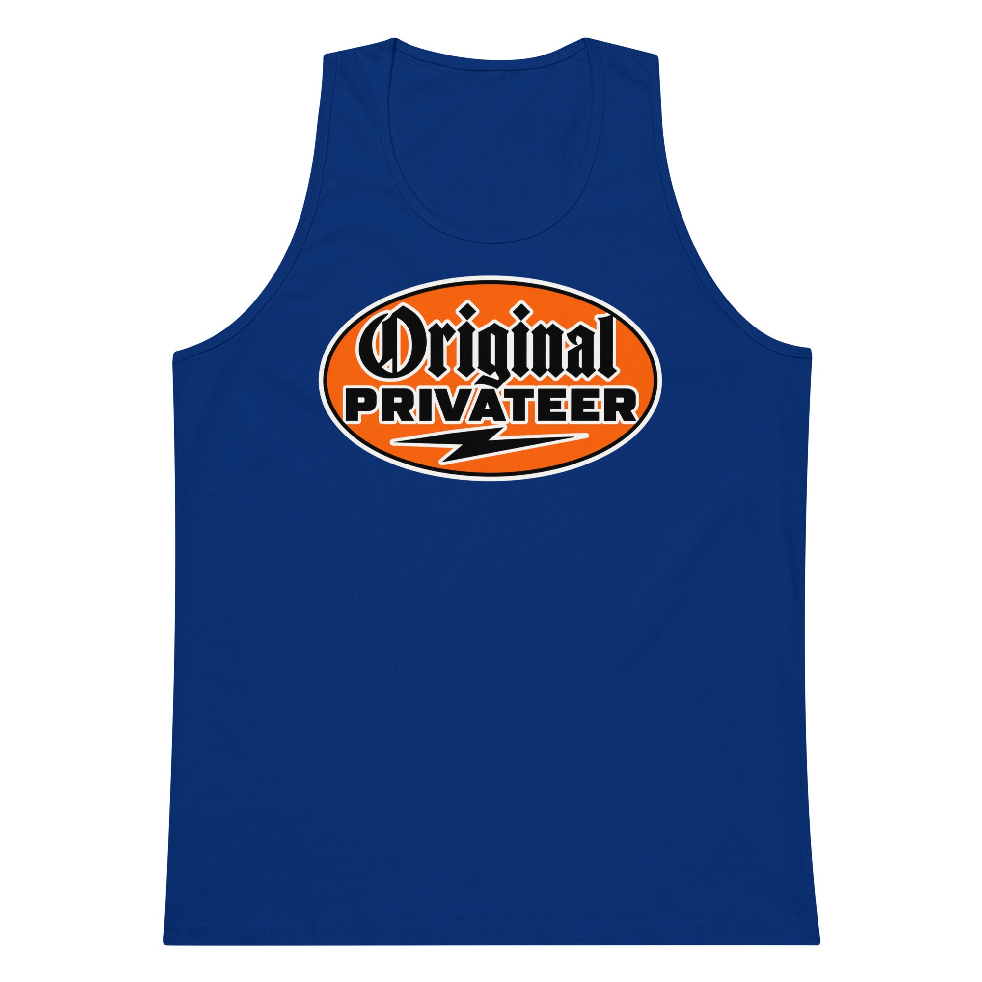 Men's Retro Orange Motorcycle Tank Top | Original Privateer