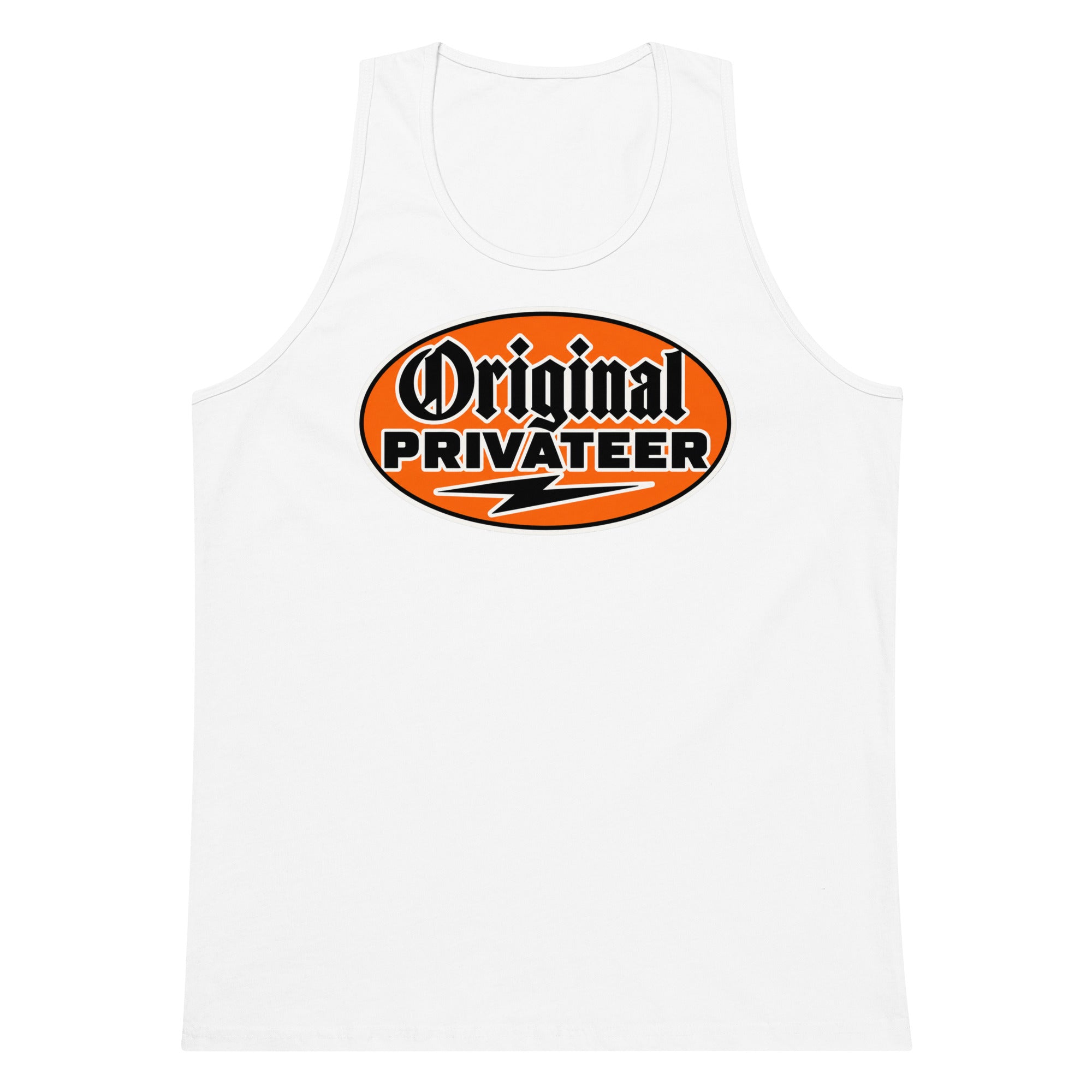 Men's Retro Orange Motorcycle Tank Top | Original Privateer