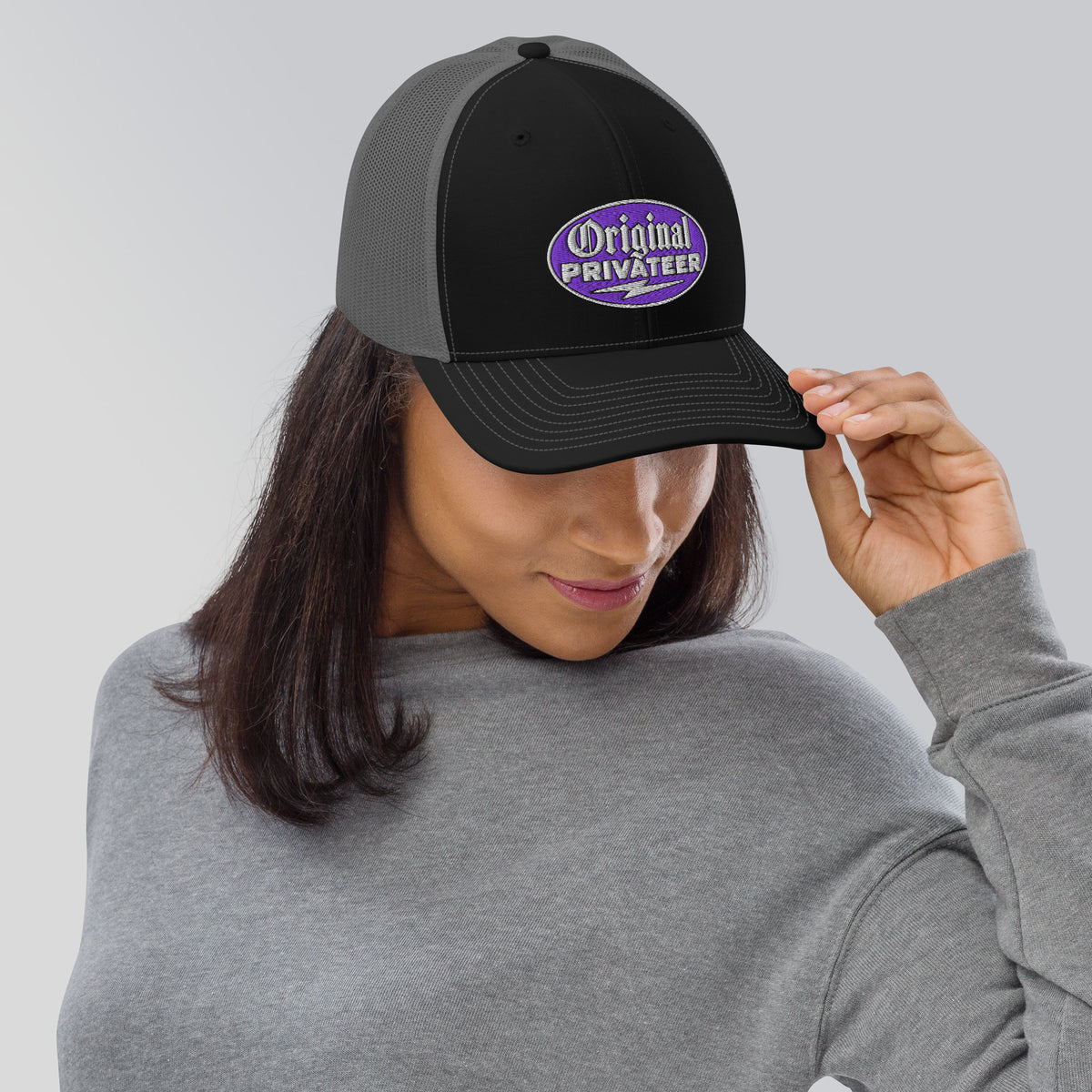 Purple Motorcycle Snapback Hat | Original Privateer