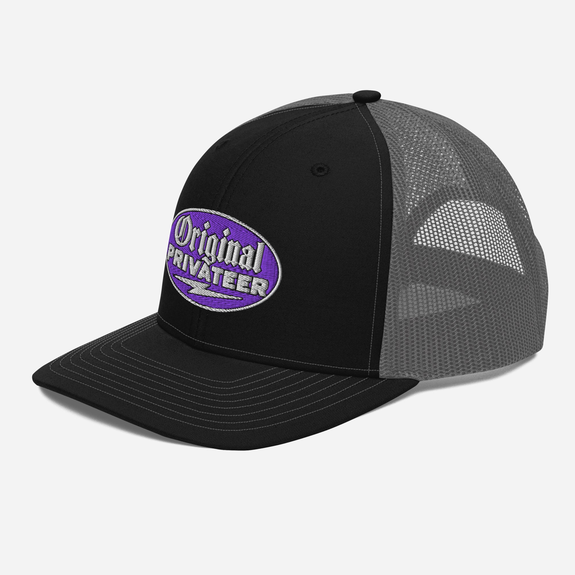 Purple Motorcycle Snapback Hat | Original Privateer