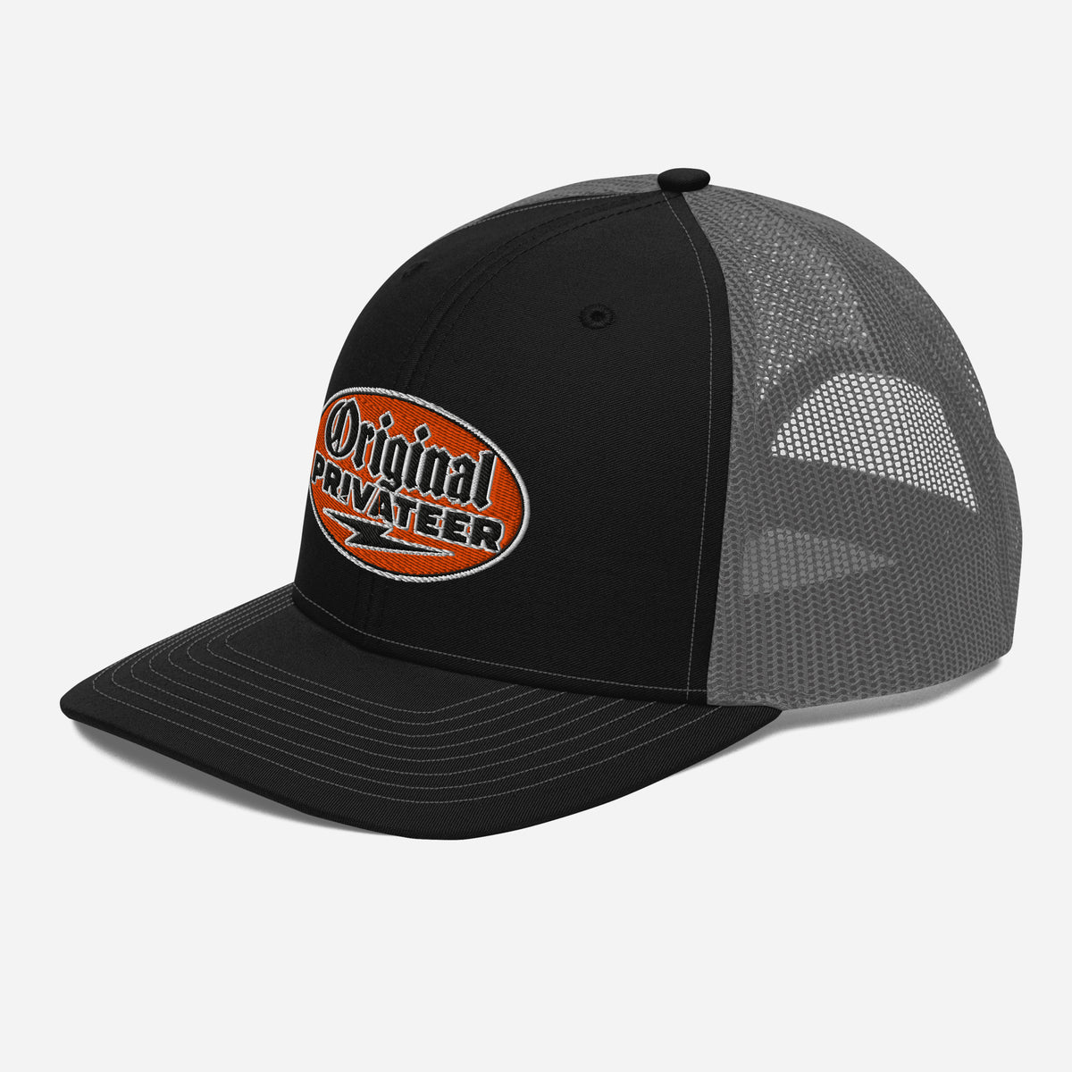 Retro Orange Motorcycle Snapback Hat | Original Privateer