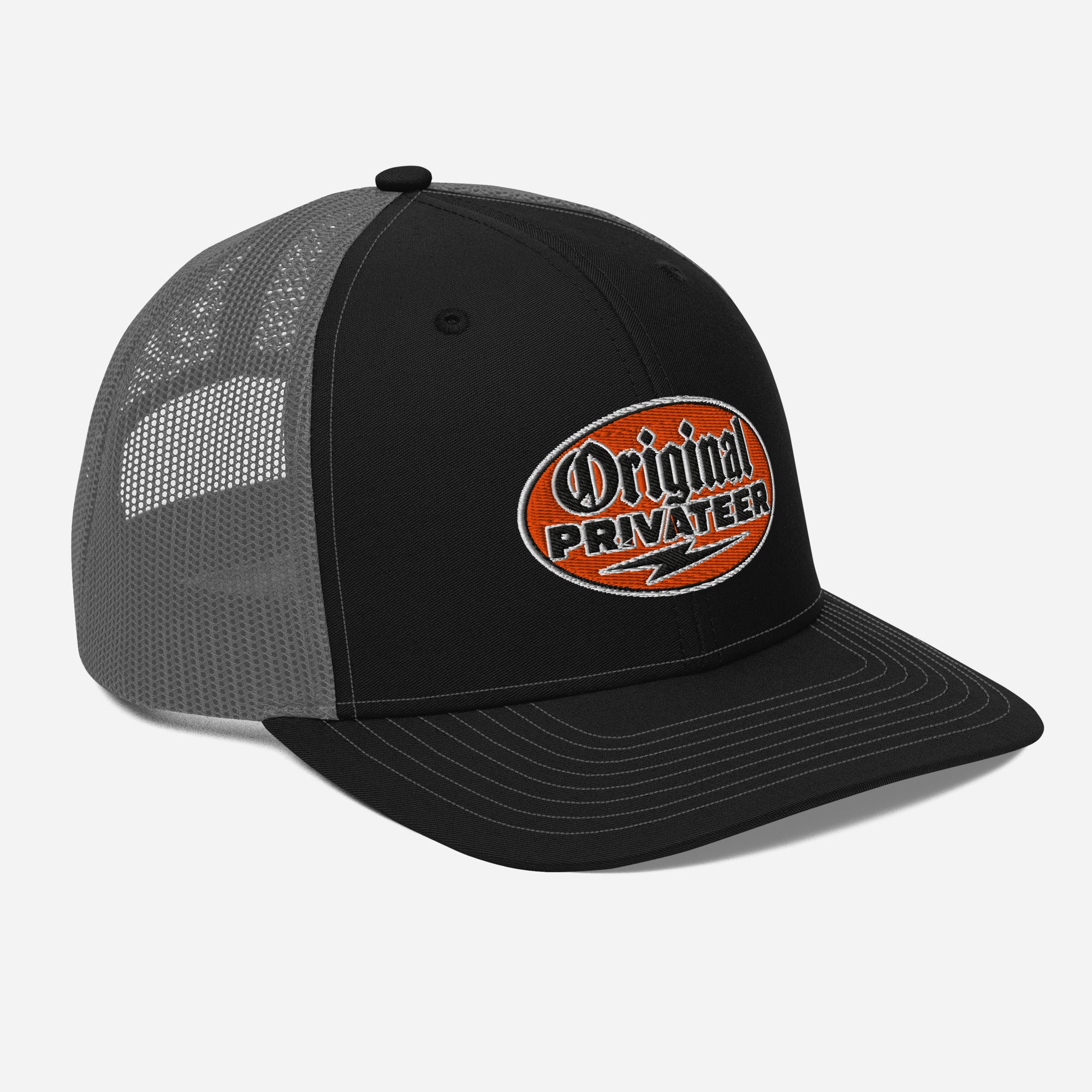 Retro Orange Motorcycle Snapback Hat | Original Privateer
