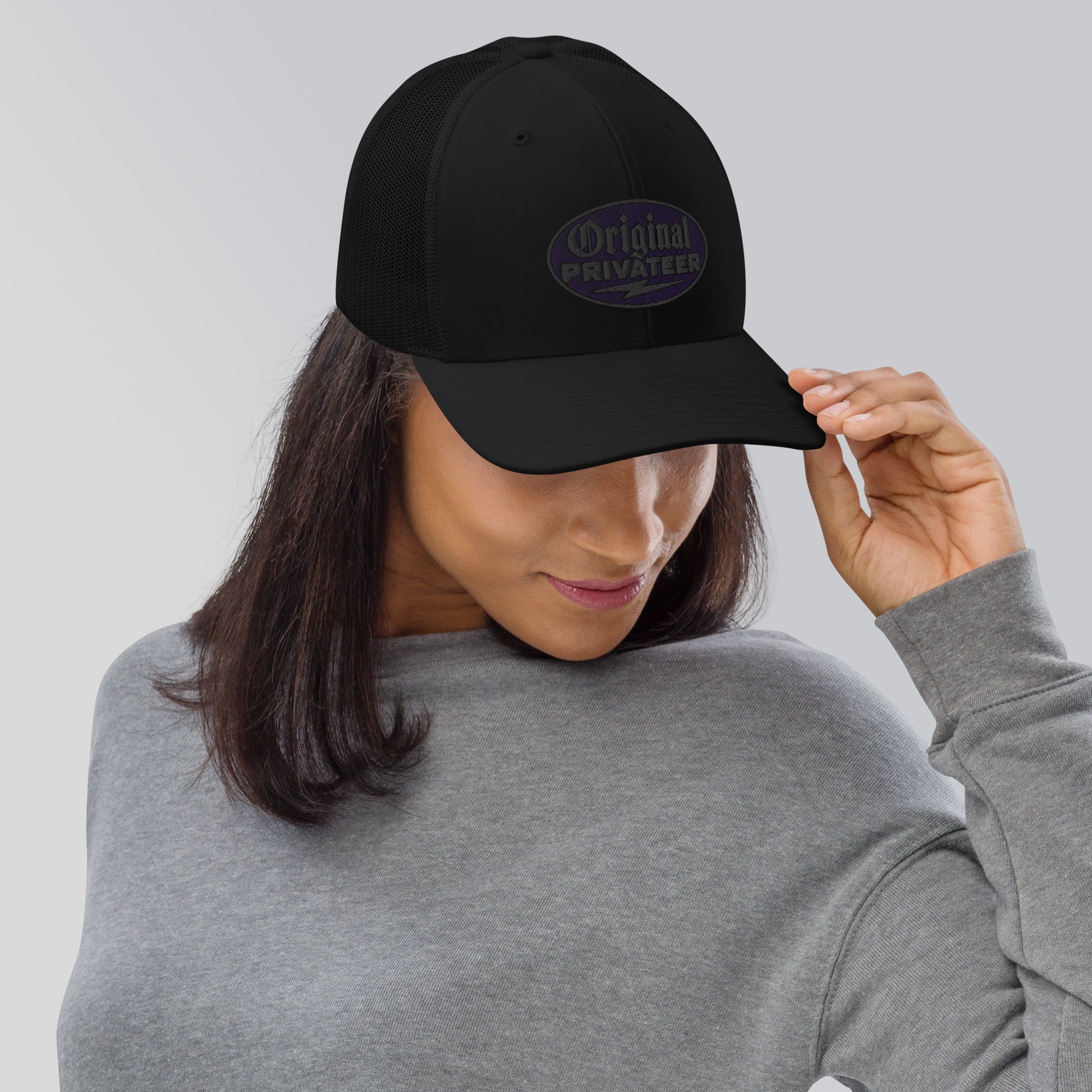 Purple Motorcycle Snapback Hat | Original Privateer
