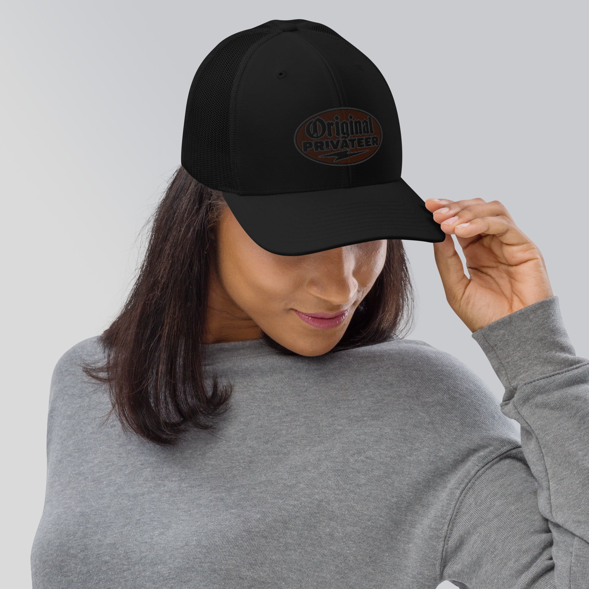 Retro Orange Motorcycle Snapback Hat | Original Privateer