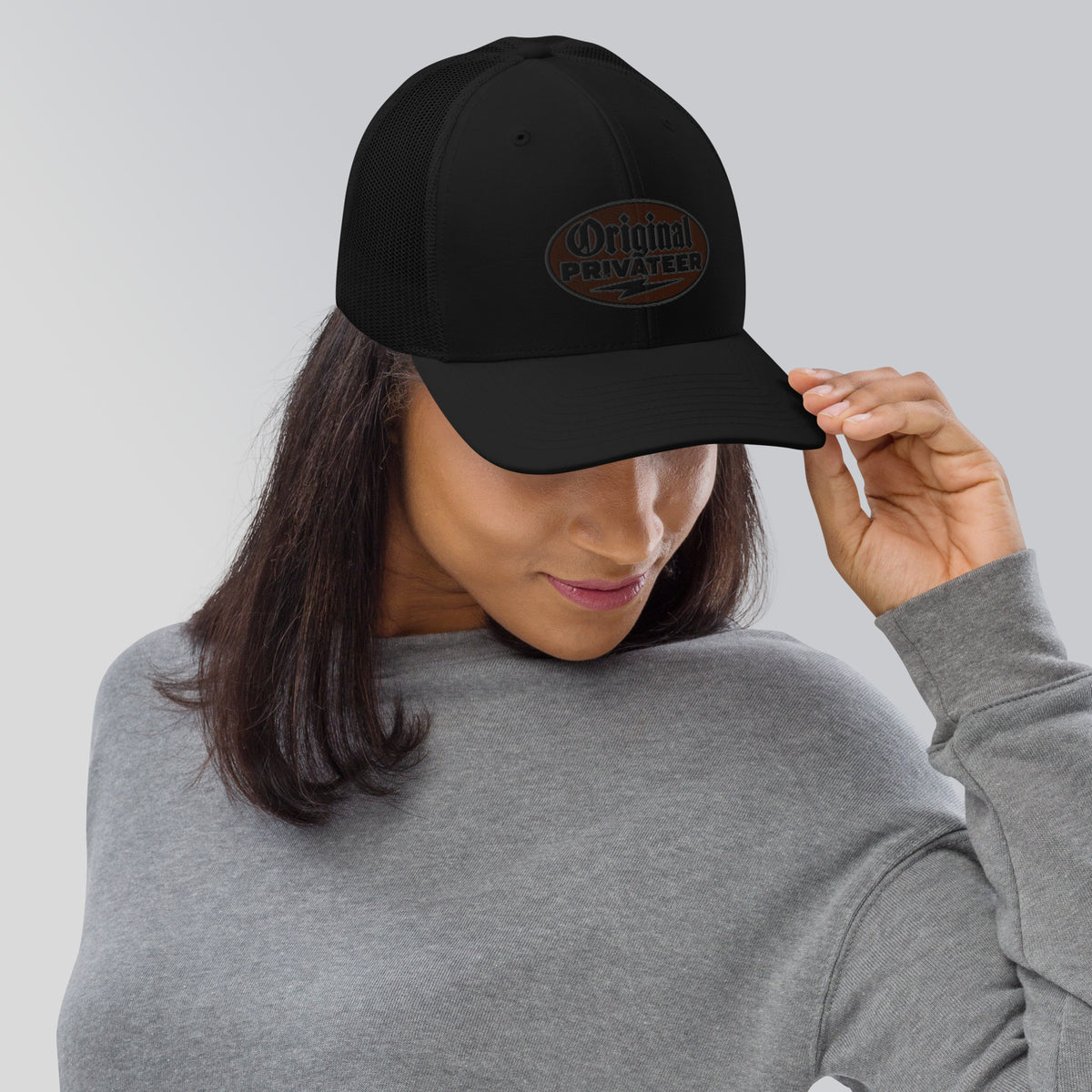 Retro Orange Motorcycle Snapback Hat | Original Privateer