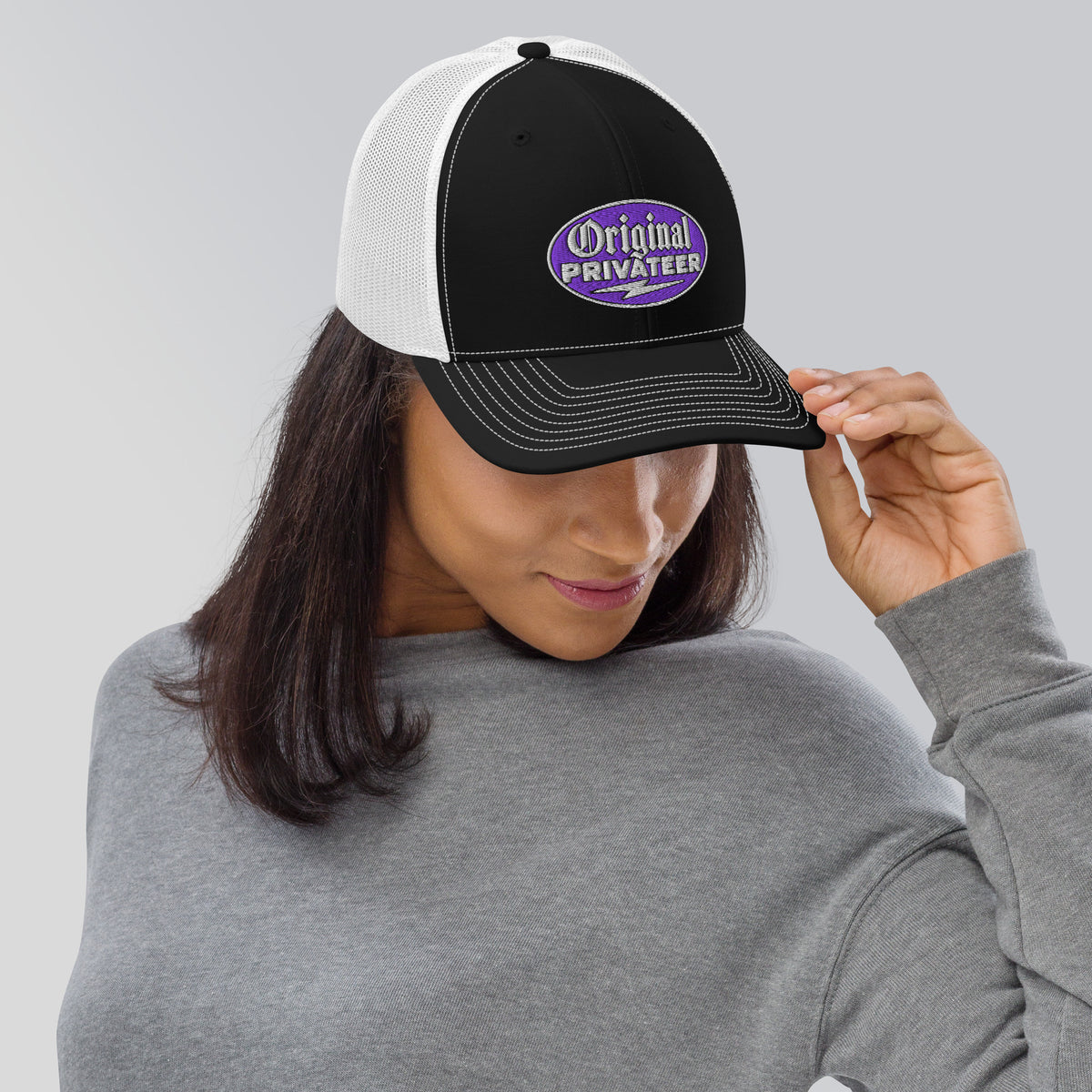 Purple Motorcycle Snapback Hat | Original Privateer