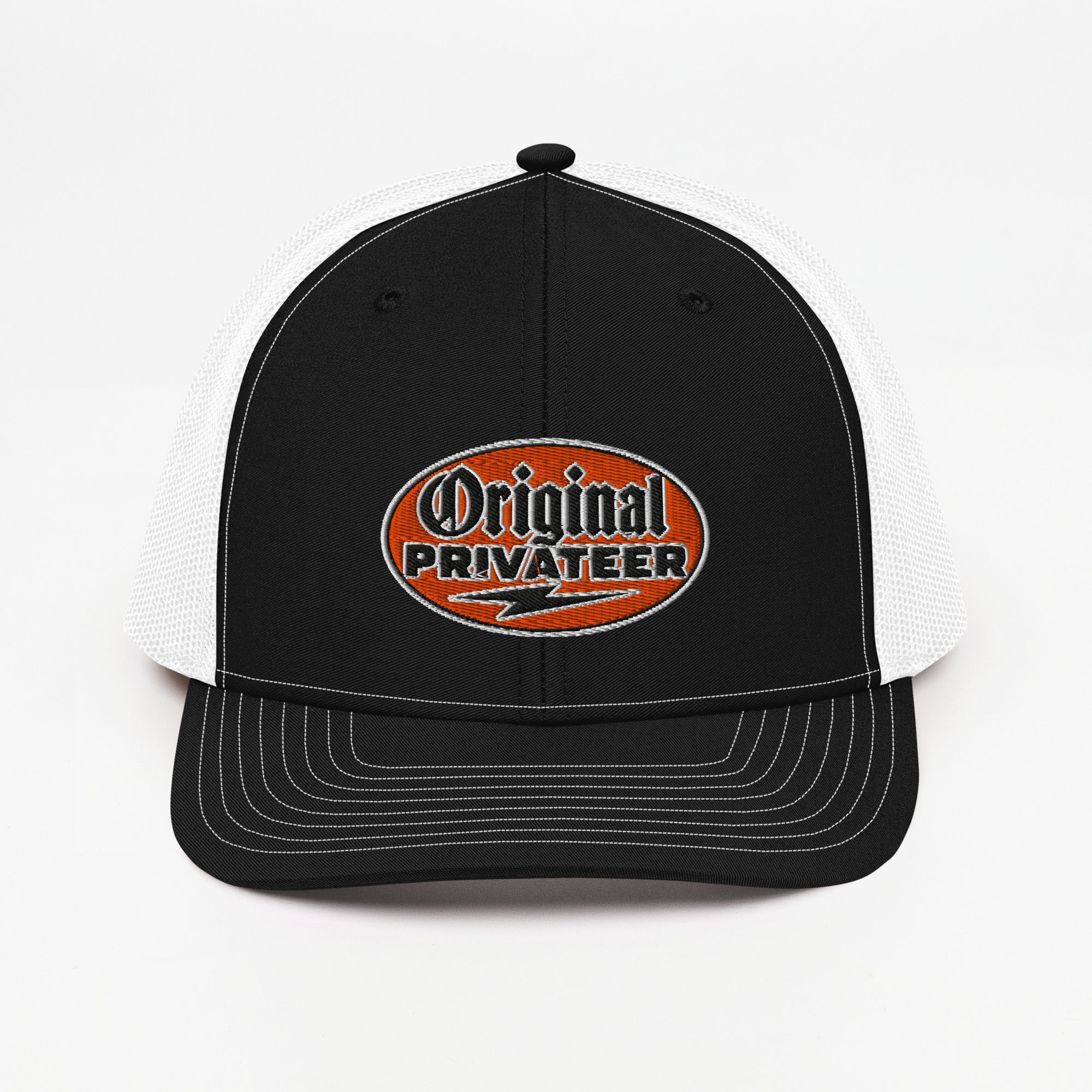 Retro Orange Motorcycle Snapback Hat | Original Privateer