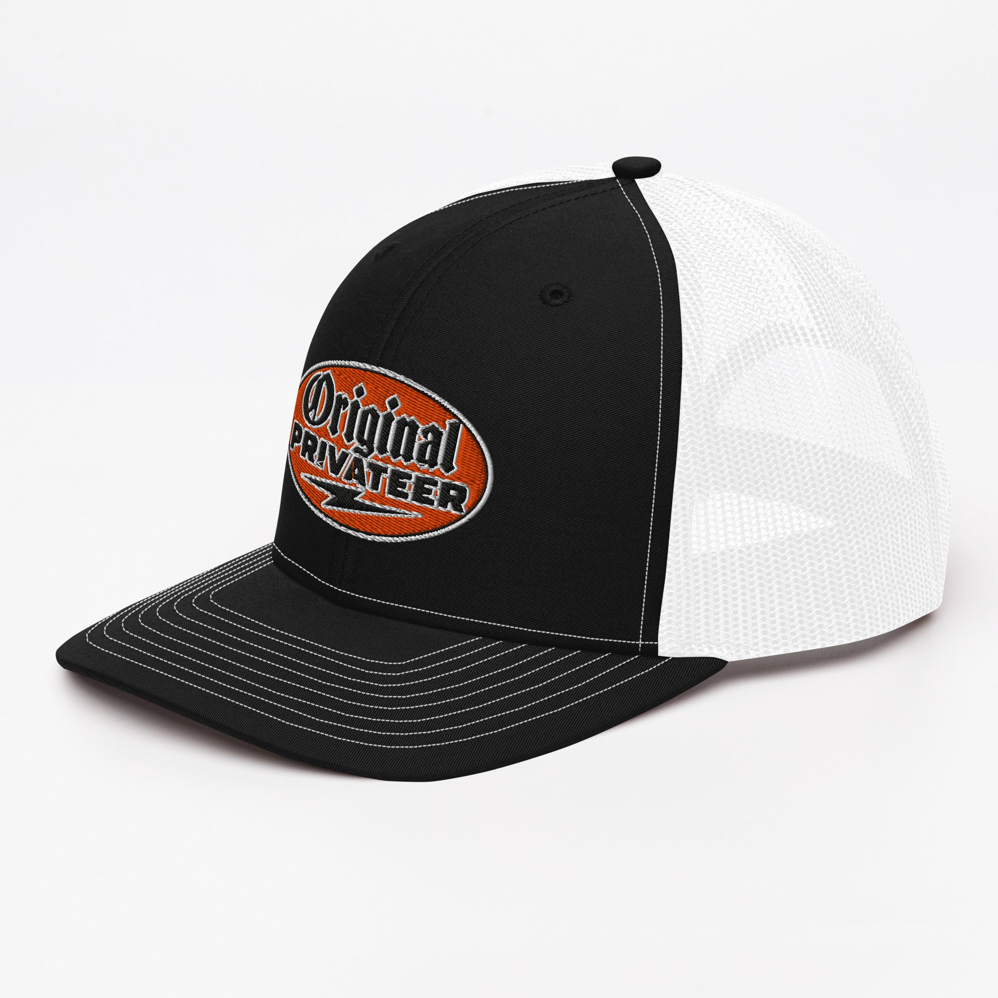 Retro Orange Motorcycle Snapback Hat | Original Privateer