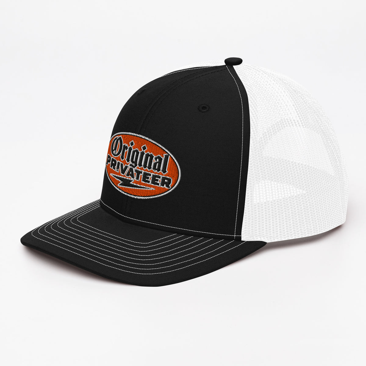 Retro Orange Motorcycle Snapback Hat | Original Privateer