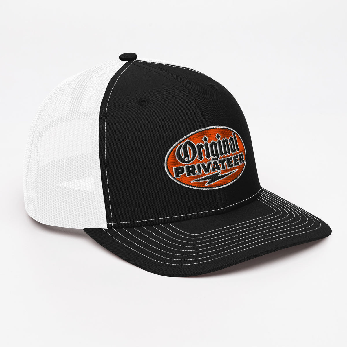 Retro Orange Motorcycle Snapback Hat | Original Privateer