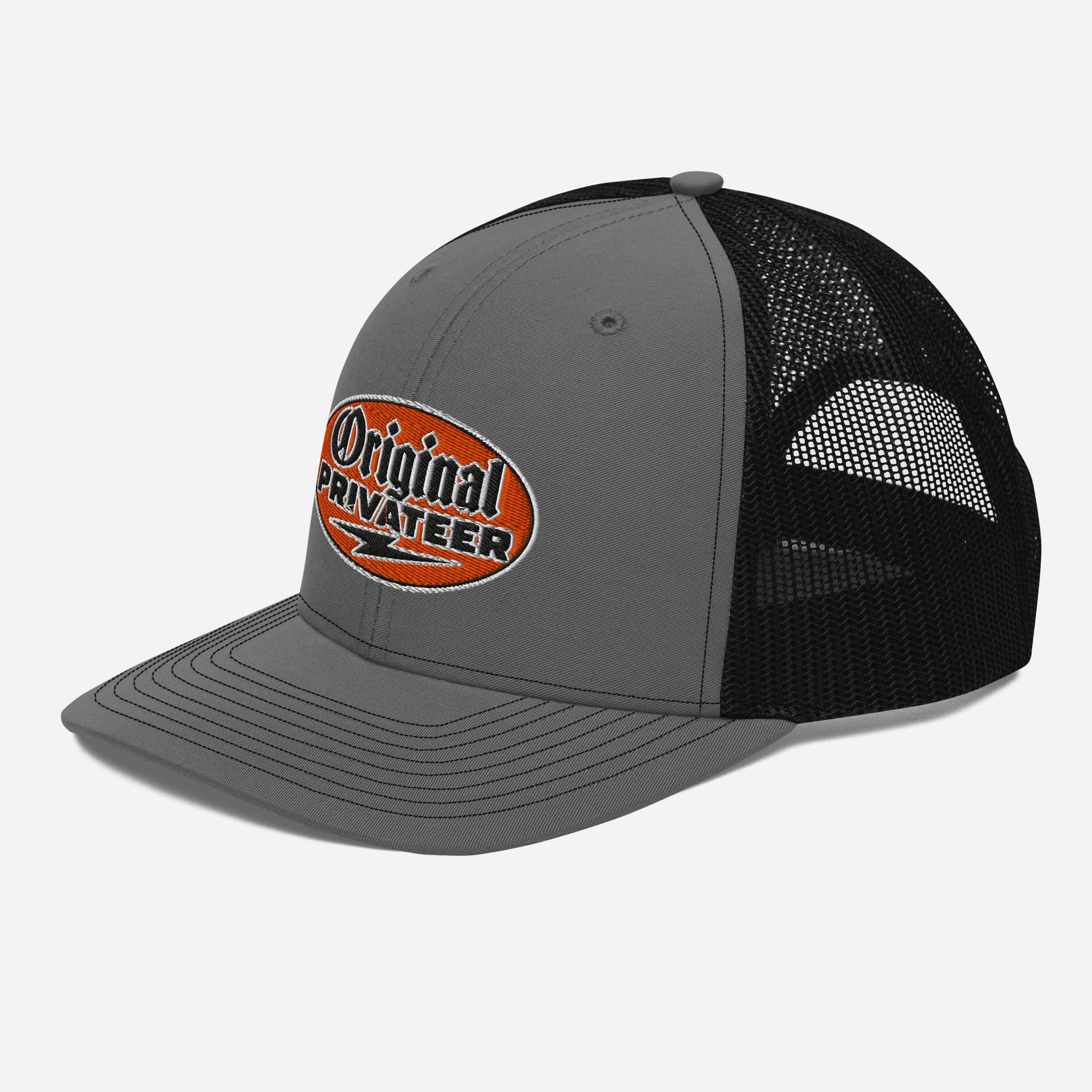 Retro Orange Motorcycle Snapback Hat | Original Privateer