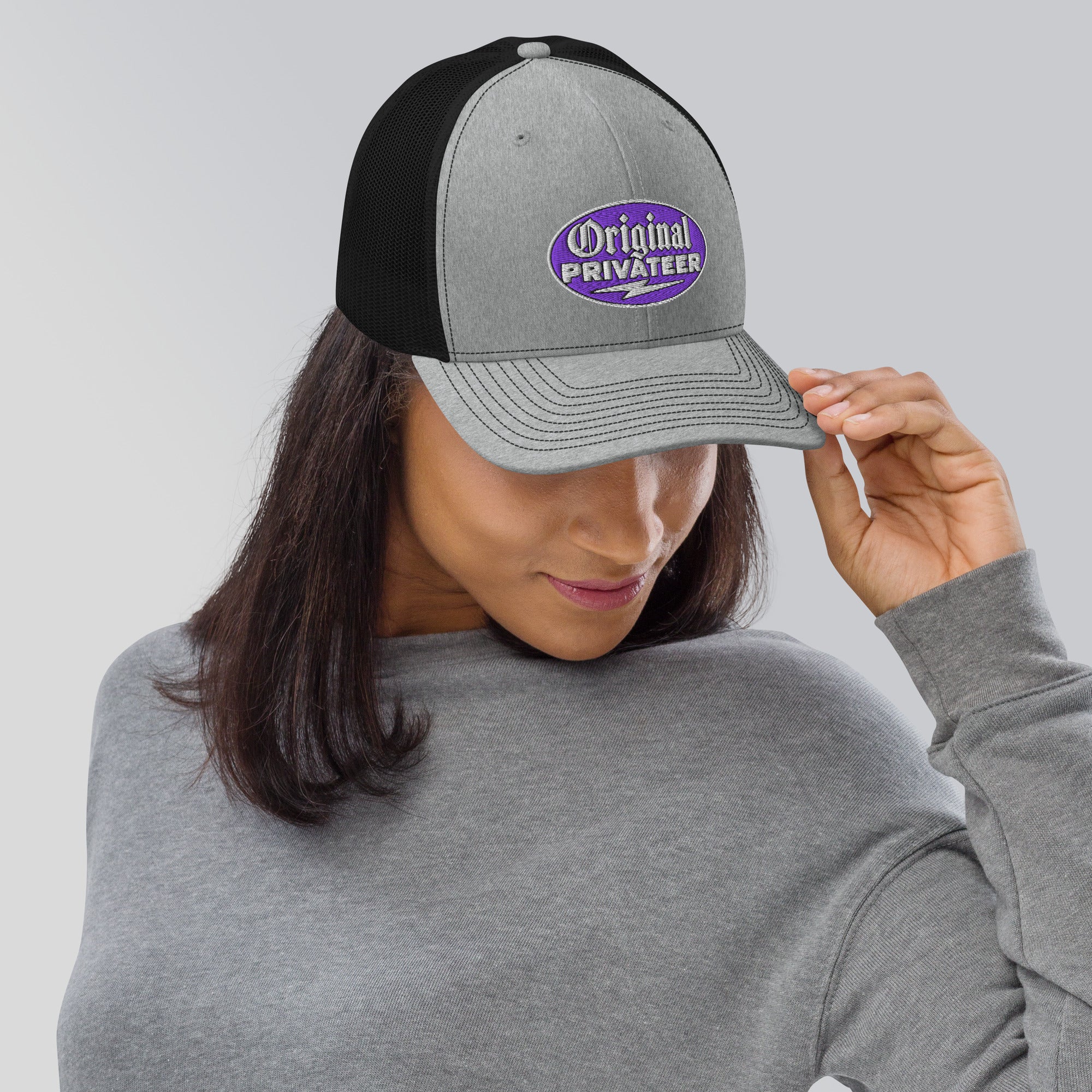 Purple Motorcycle Snapback Hat | Original Privateer