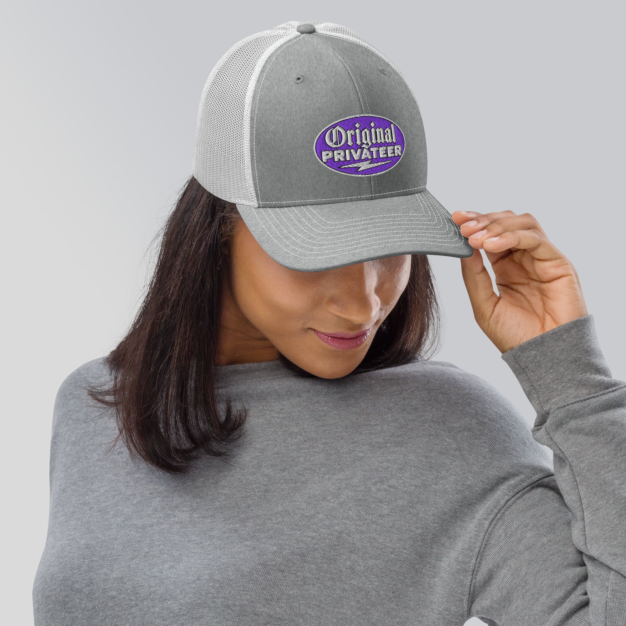 Purple Motorcycle Snapback Hat | Original Privateer