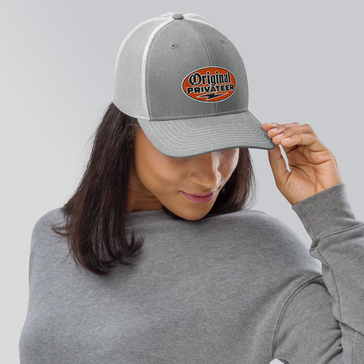 Retro Orange Motorcycle Snapback Hat | Original Privateer