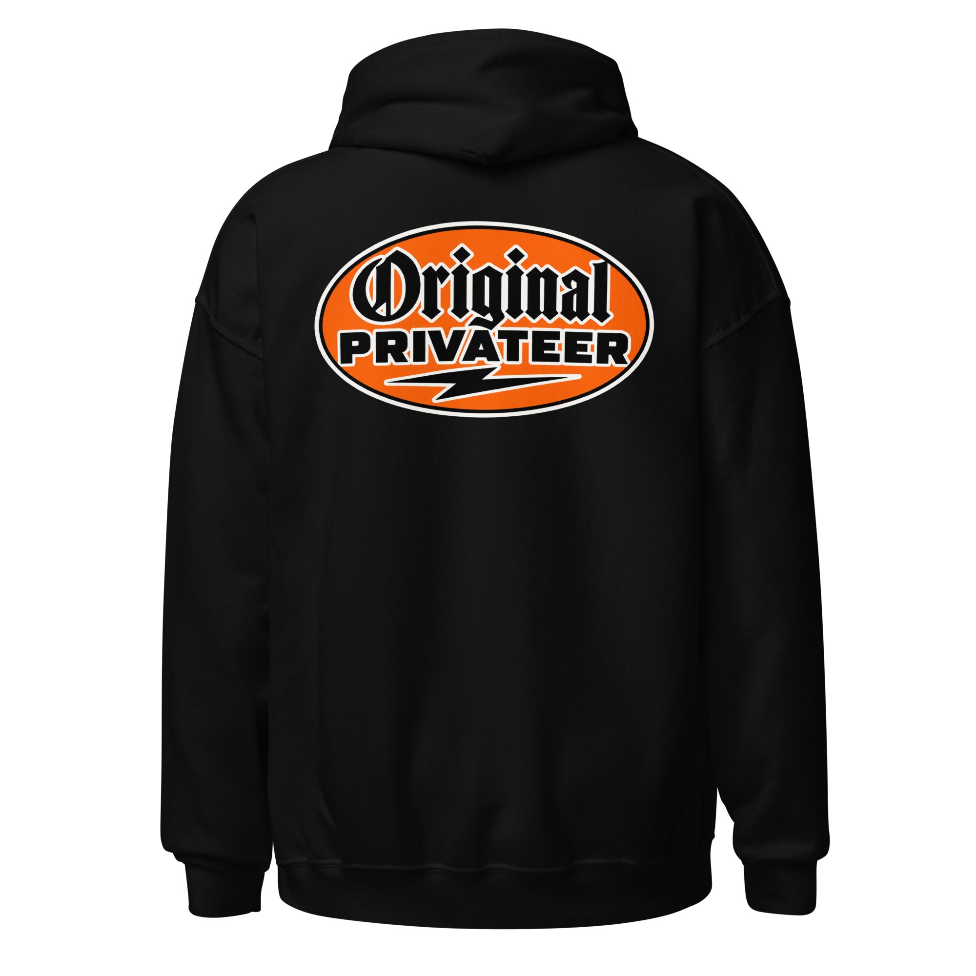 Men's Retro Orange Motorcycle Hoodie | Original Privateer