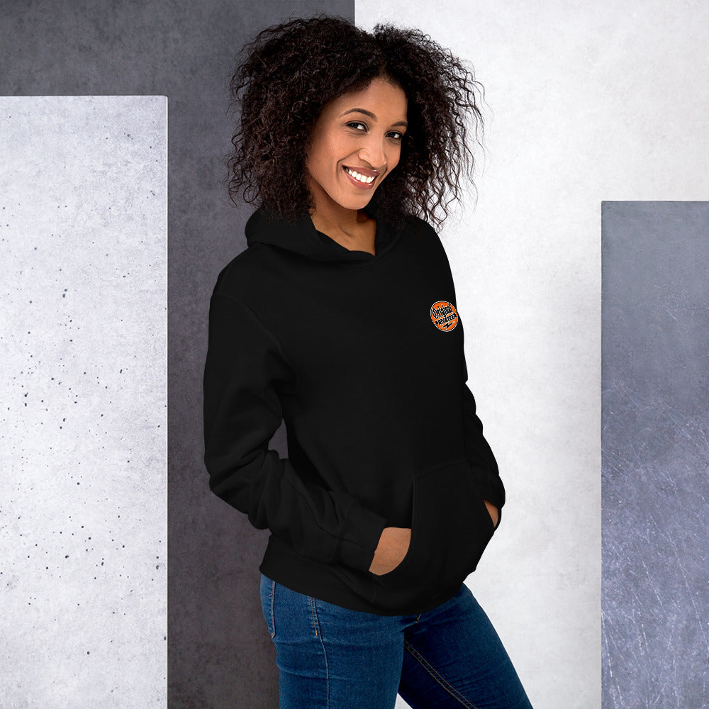 Men's Retro Orange Motorcycle Hoodie | Original Privateer