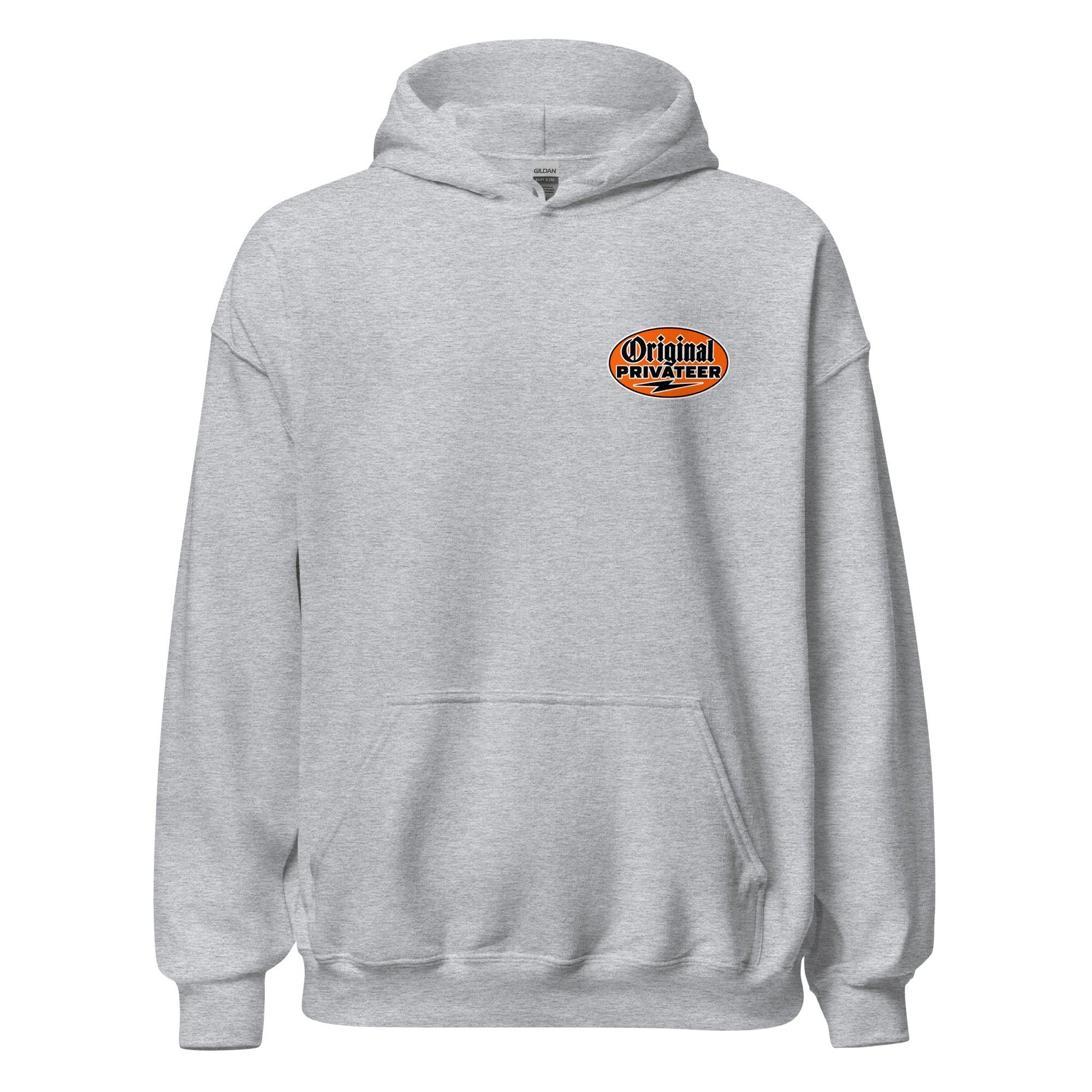 Men's Retro Orange Motorcycle Hoodie | Original Privateer