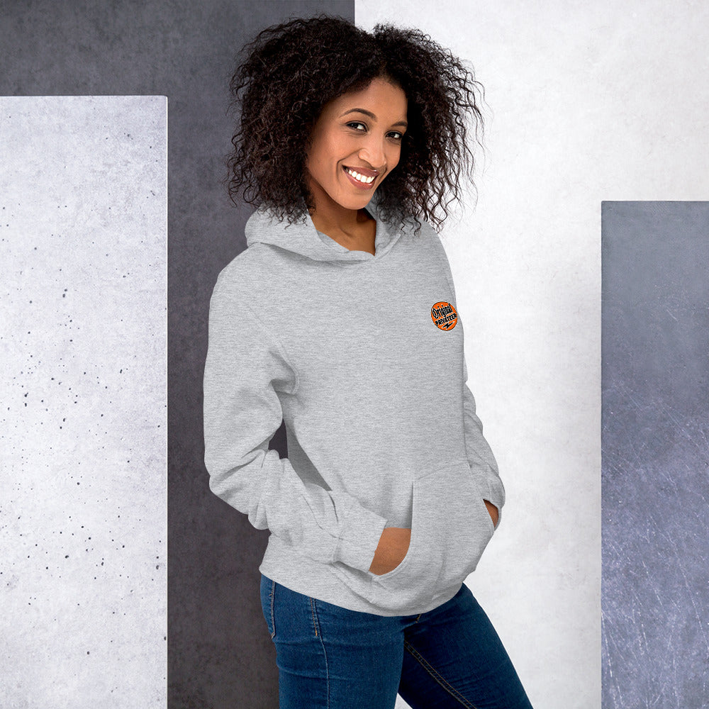 Men's Retro Orange Motorcycle Hoodie | Original Privateer