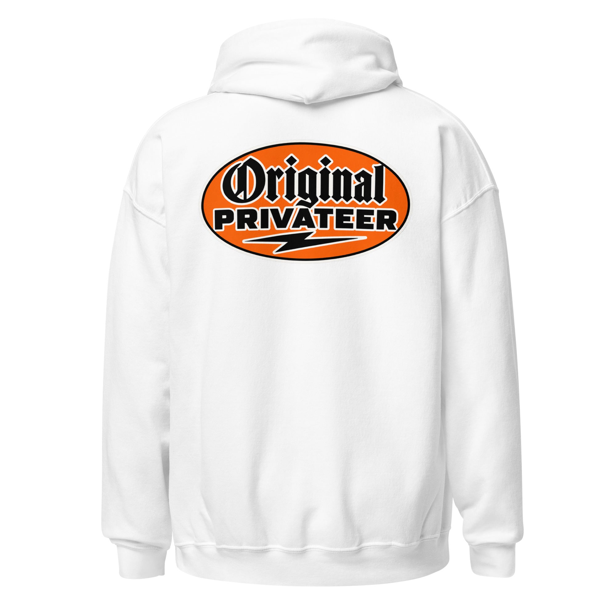 Men's Retro Orange Motorcycle Hoodie | Original Privateer