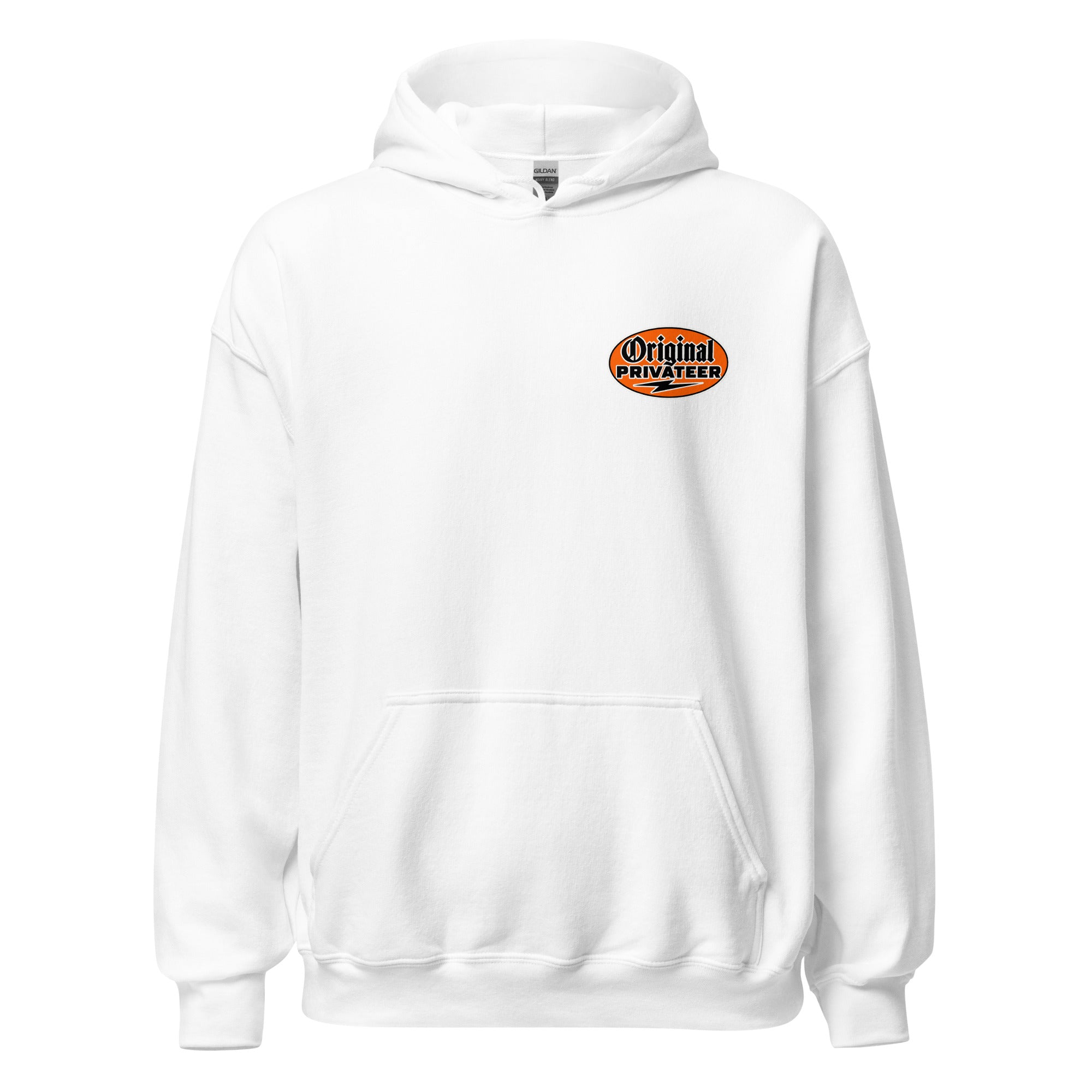 Men's Retro Orange Motorcycle Hoodie | Original Privateer