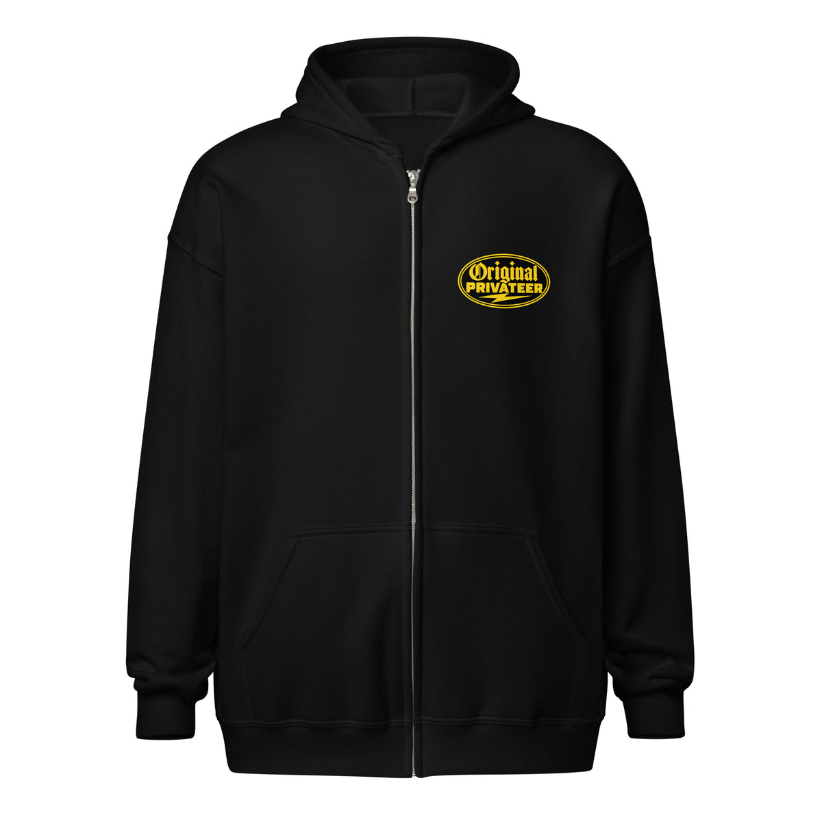 Black & Gold Motorcycle Zip Hoodie | Original Privateer