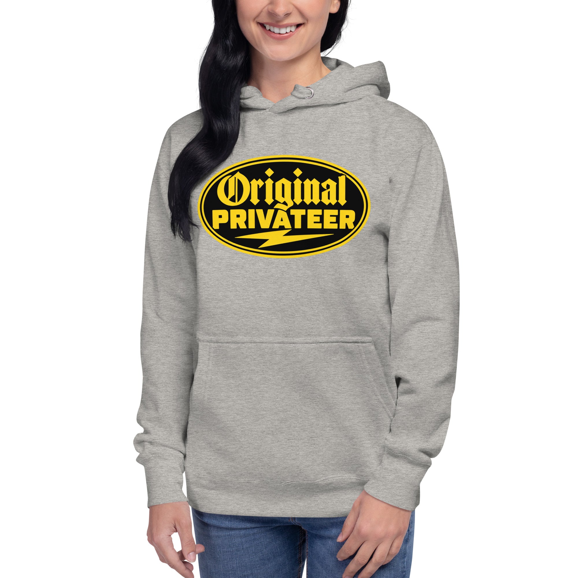 Women's Black & Gold Motorcycle Hoodie | Original Privateer