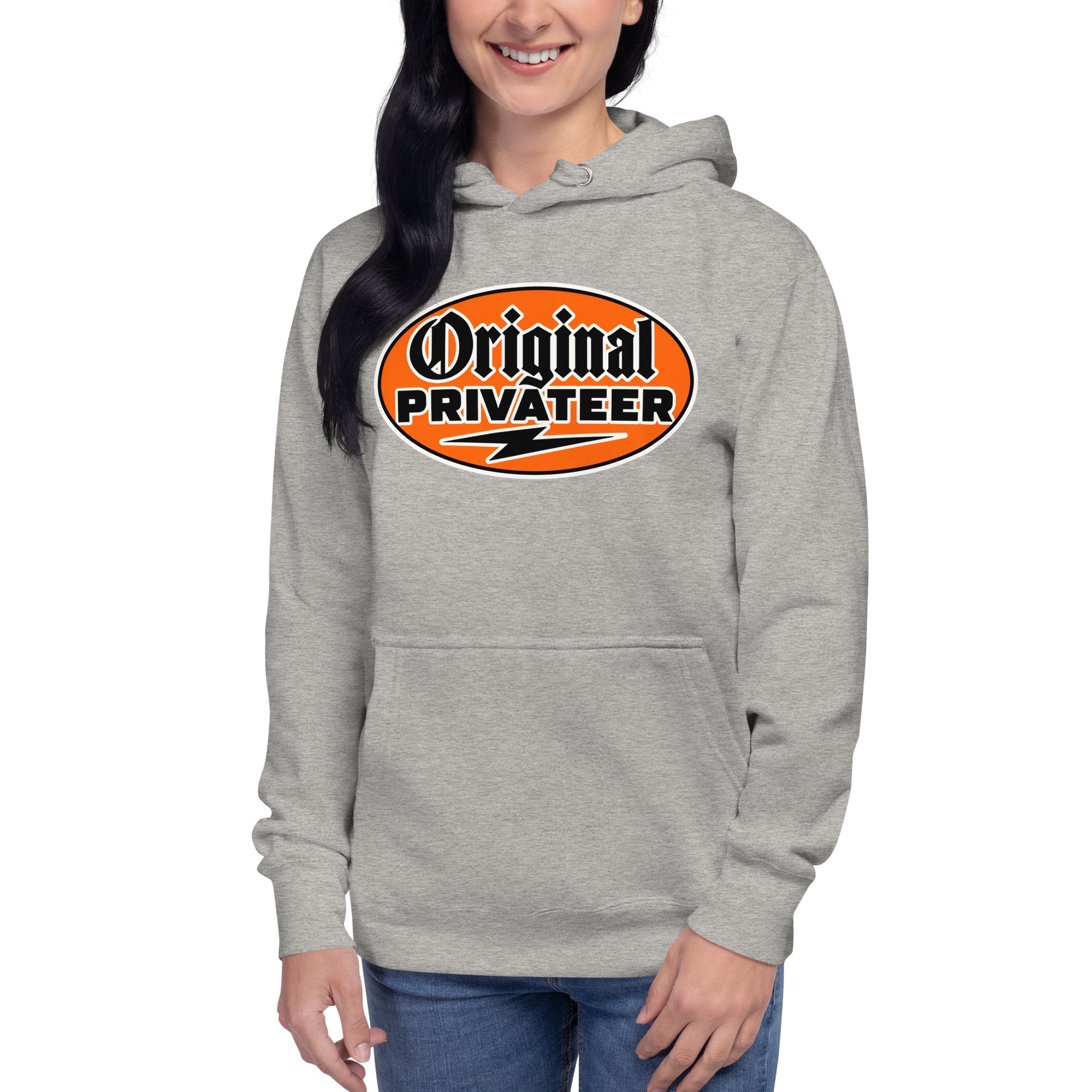 Women's Retro Orange Motorcycle Hoodie | Original Privateer