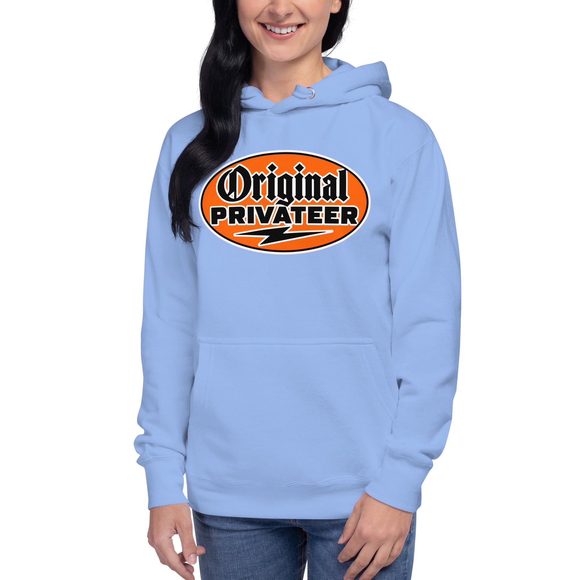 Women's Retro Orange Motorcycle Hoodie | Original Privateer