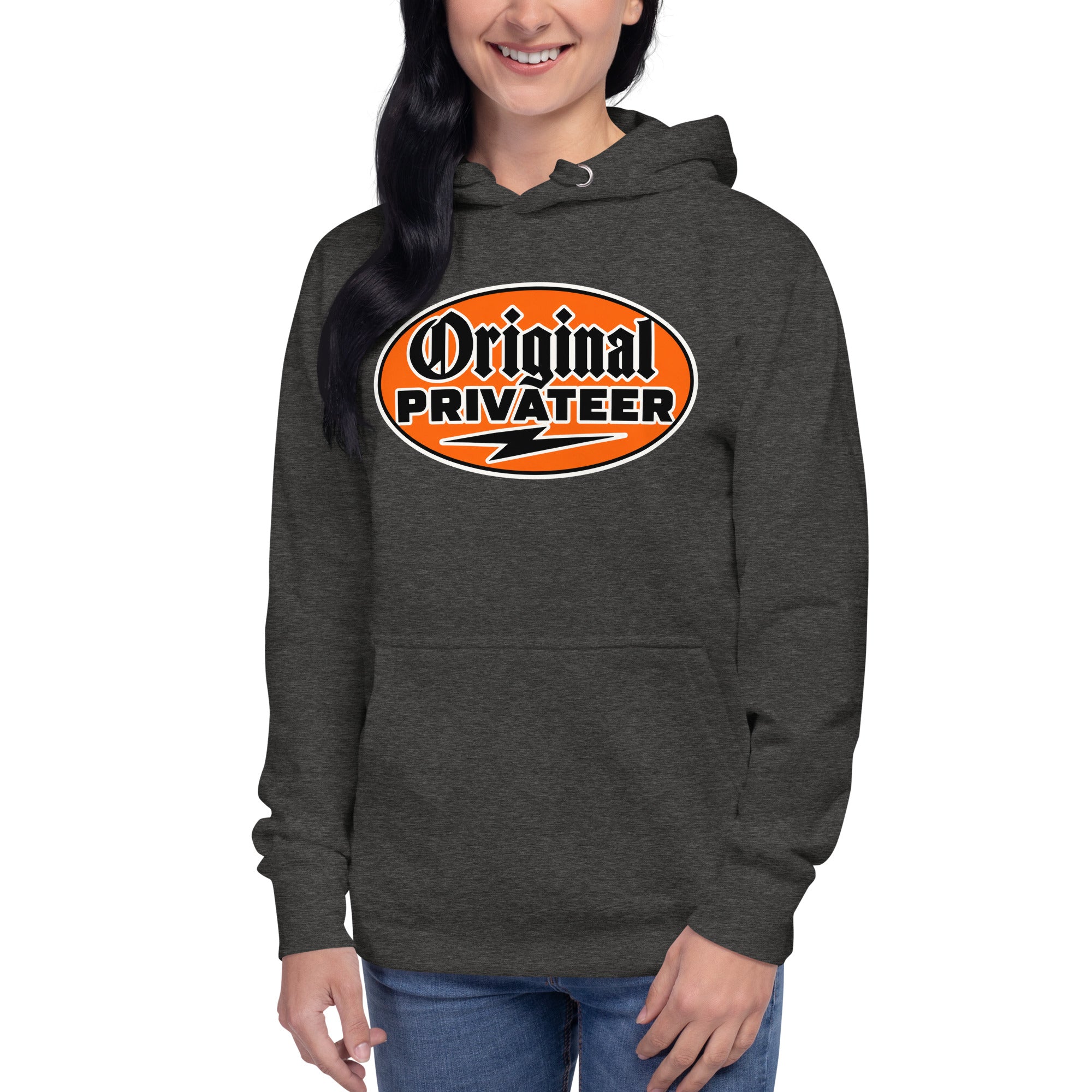 Women's Retro Orange Motorcycle Hoodie | Original Privateer