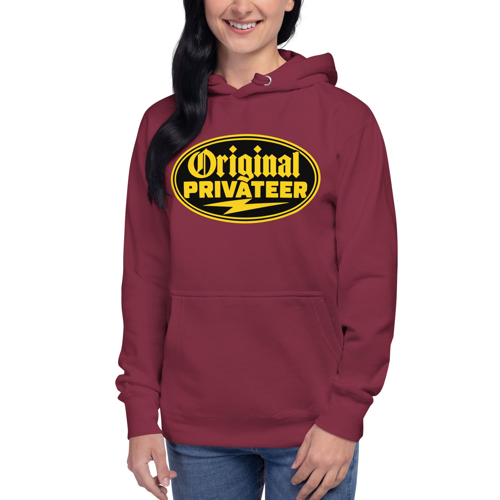 Women's Black & Gold Motorcycle Hoodie | Original Privateer