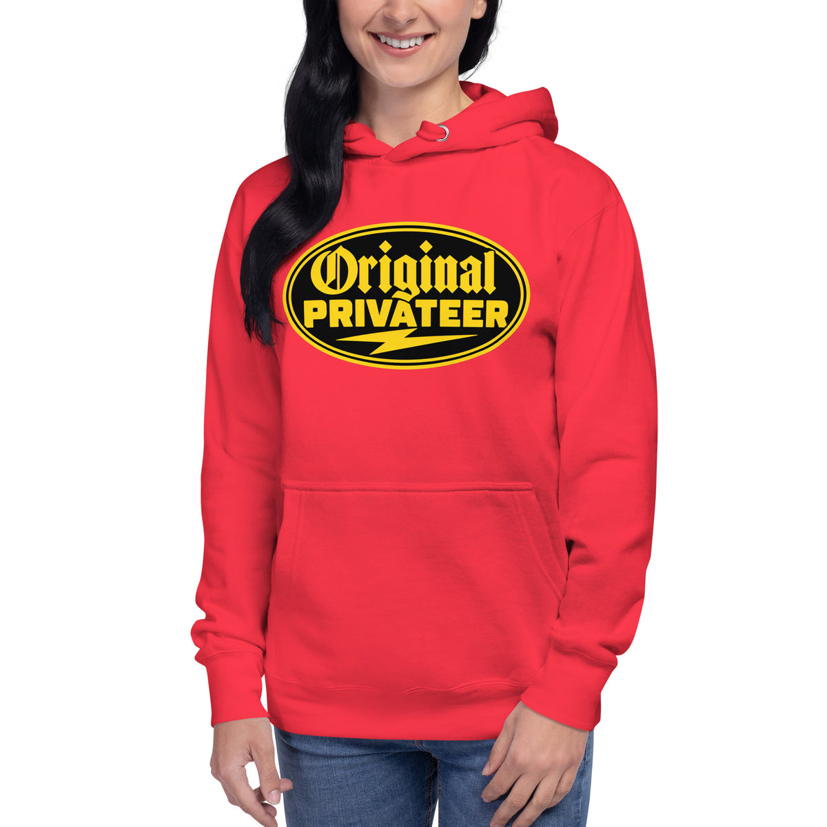 Women's Black & Gold Motorcycle Hoodie | Original Privateer