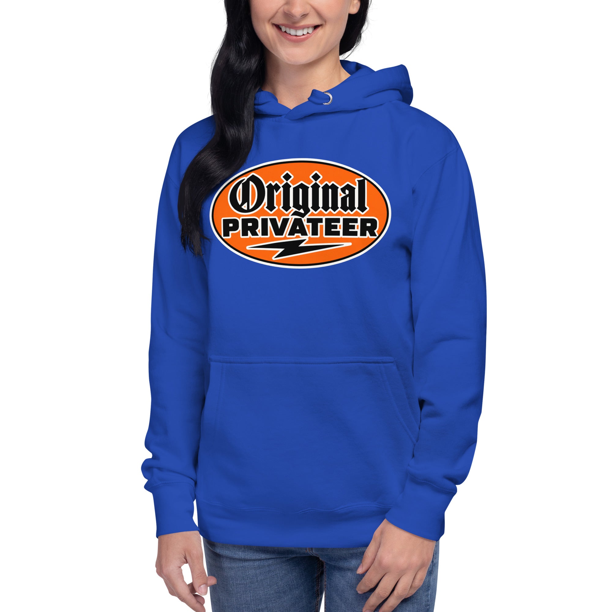 Women's Retro Orange Motorcycle Hoodie | Original Privateer