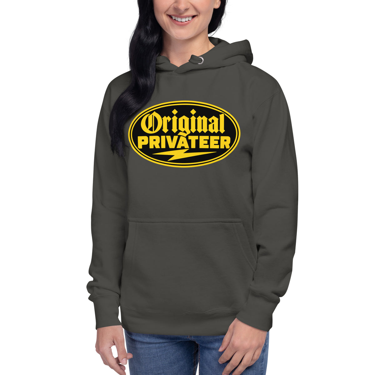 Women's Black & Gold Motorcycle Hoodie | Original Privateer