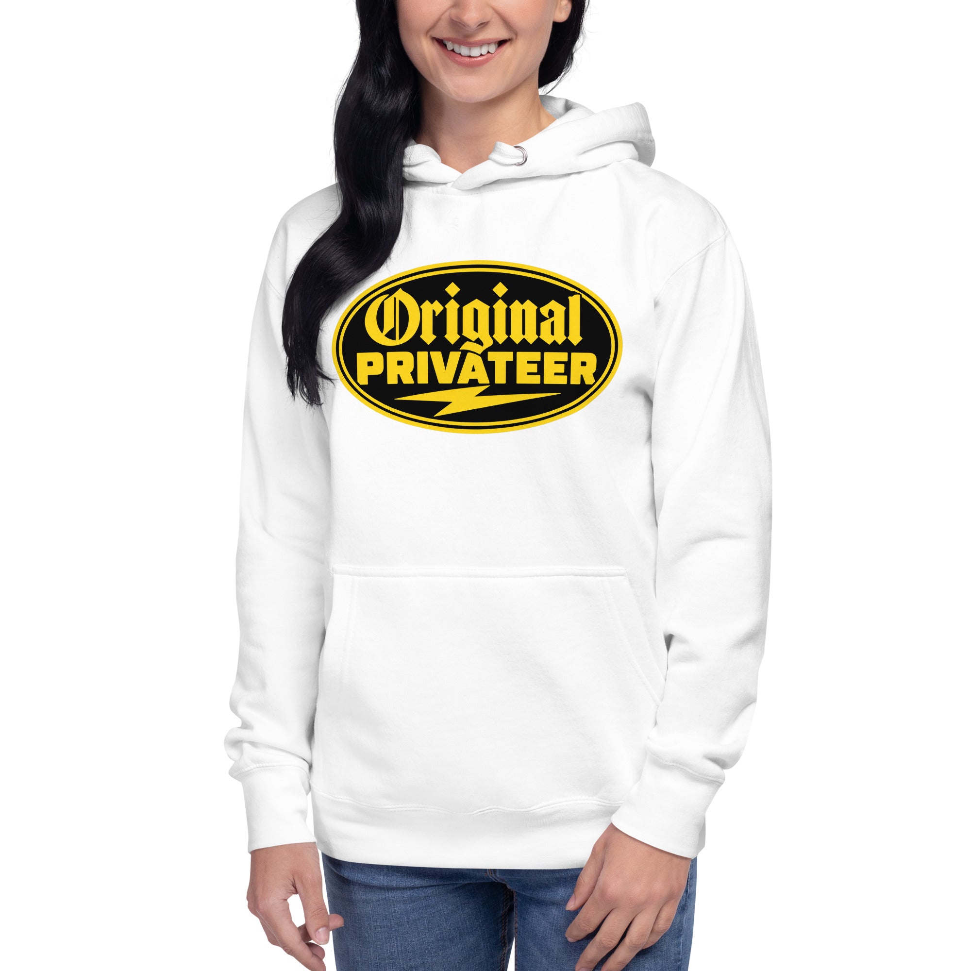 Women's Black & Gold Motorcycle Hoodie | Original Privateer