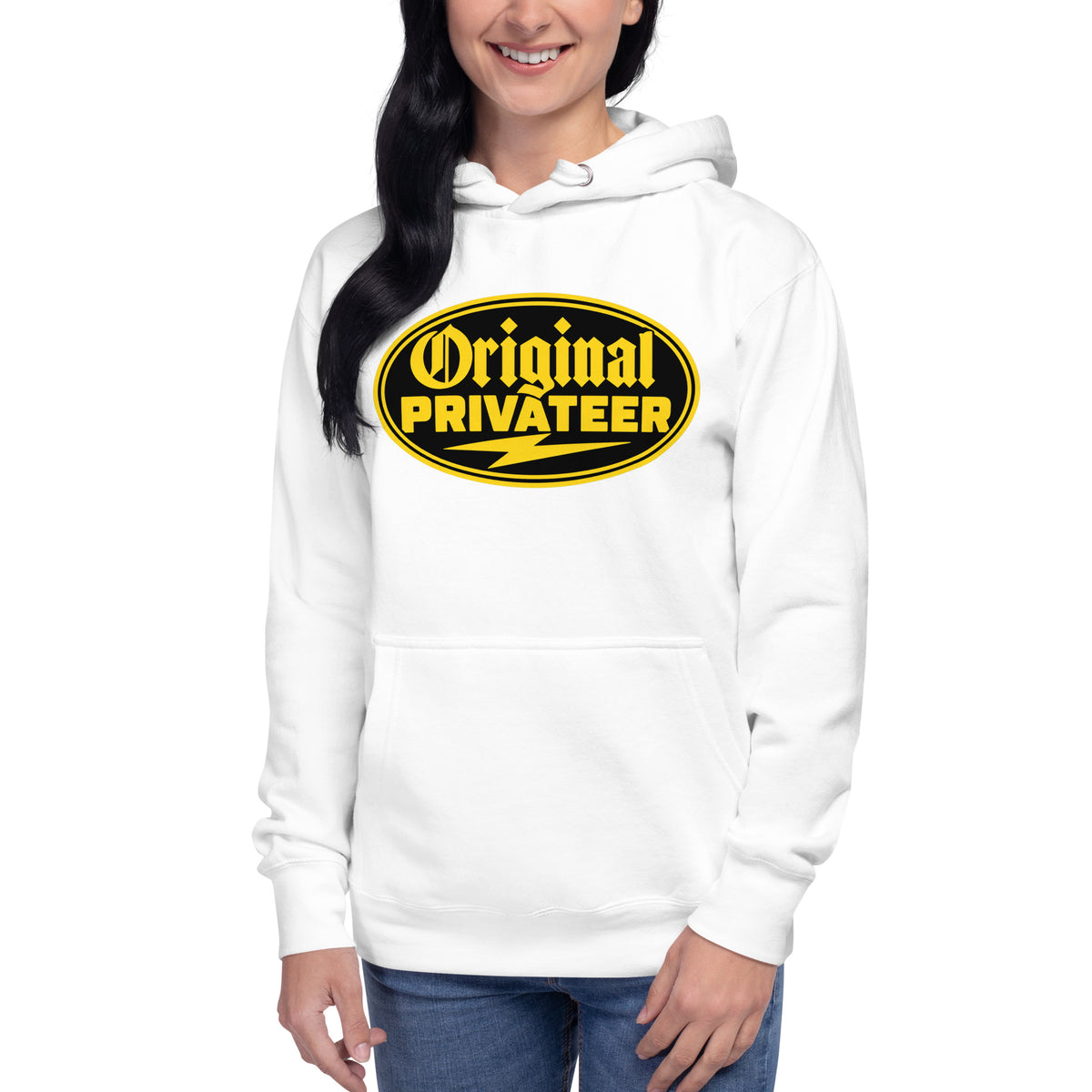 Women's Black & Gold Motorcycle Hoodie | Original Privateer