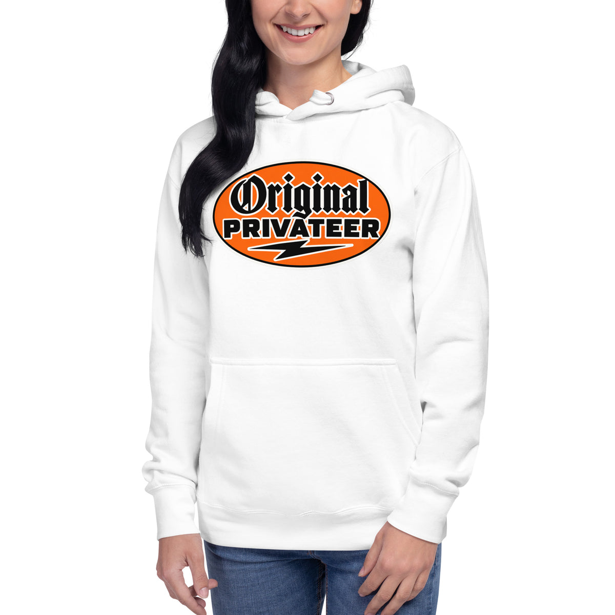 Women's Retro Orange Motorcycle Hoodie | Original Privateer