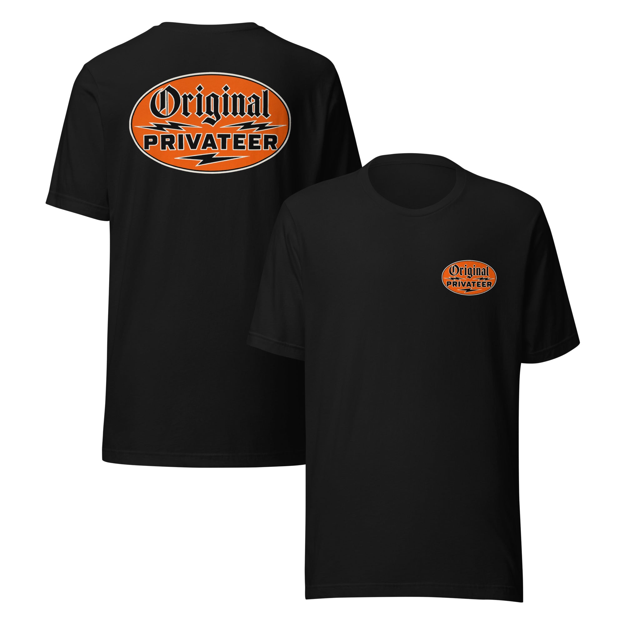 Vintage Motorcycle T-Shirt – Retro Orange | Original Privateer
