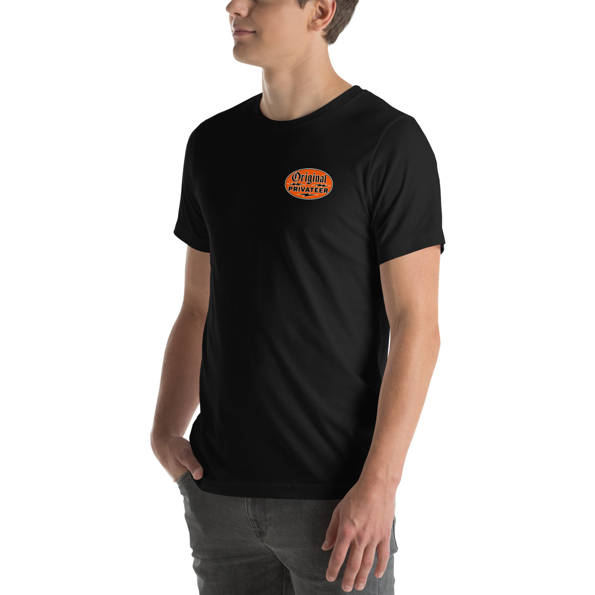 Vintage Motorcycle T-Shirt – Retro Orange | Original Privateer