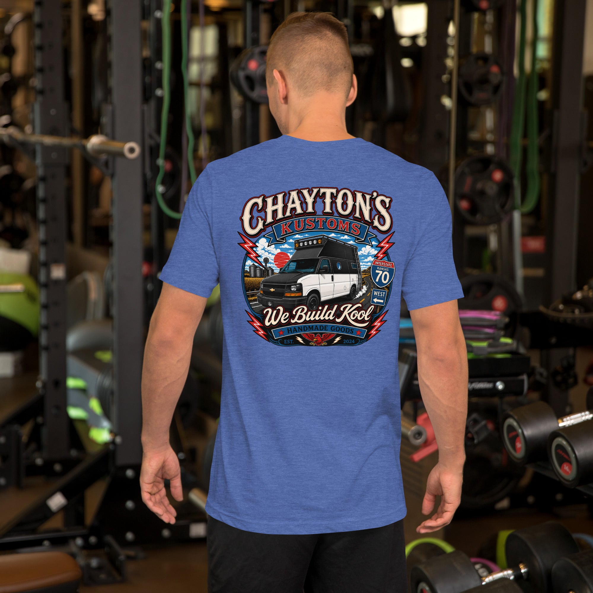 Chayton's Kustoms We Build Kool Unisex t-shirt — back view 8