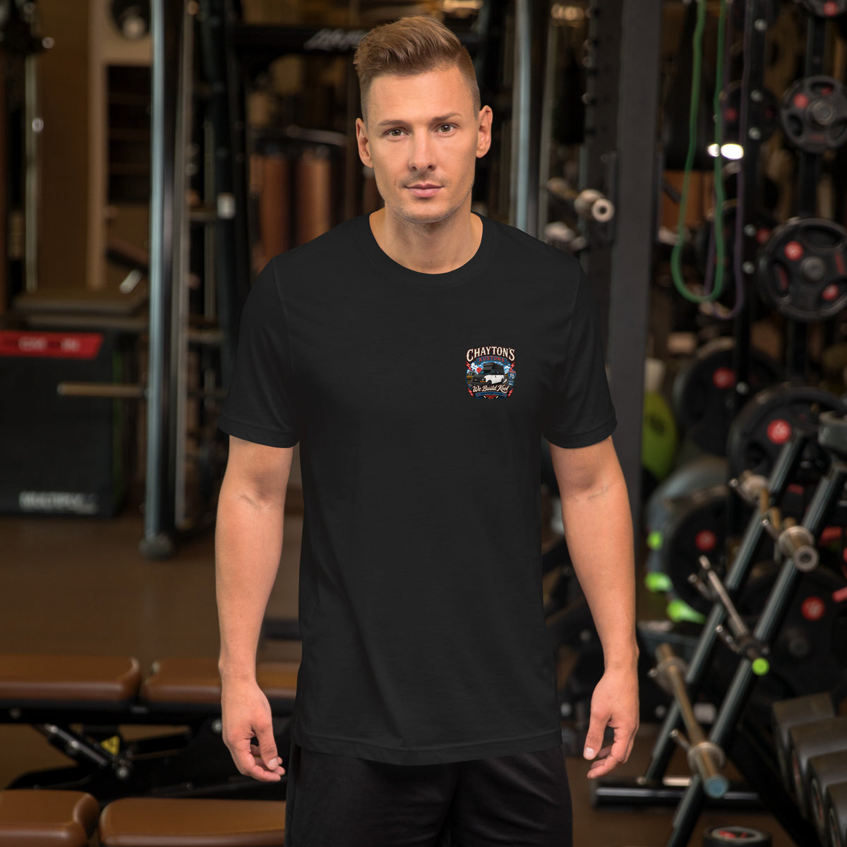 Chayton's Kustoms We Build Kool Unisex t-shirt — front view 2
