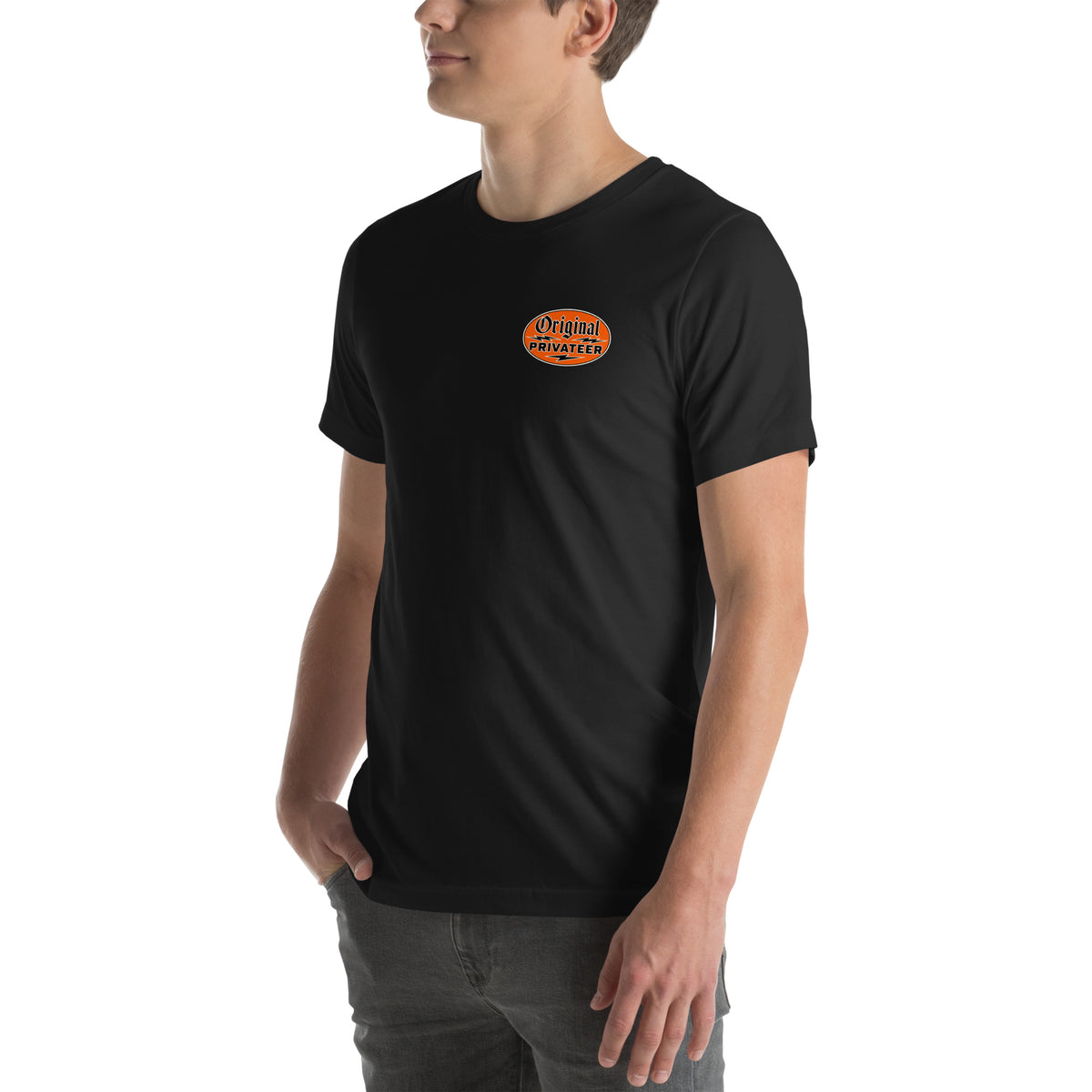 Vintage Motorcycle T-Shirt – Retro Orange | Original Privateer