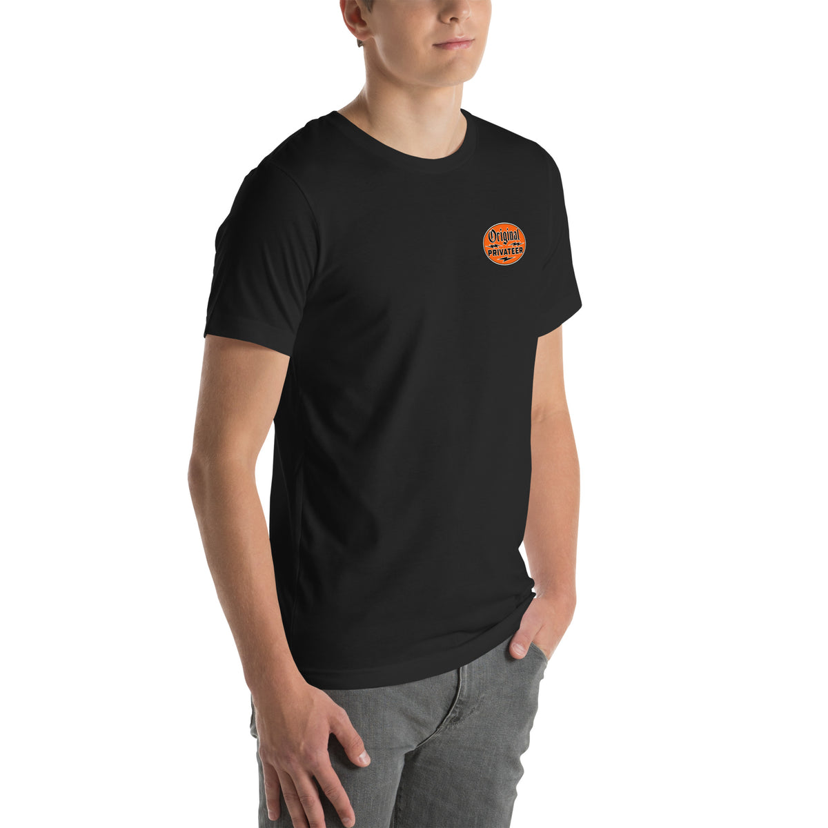 Vintage Motorcycle T-Shirt – Retro Orange | Original Privateer