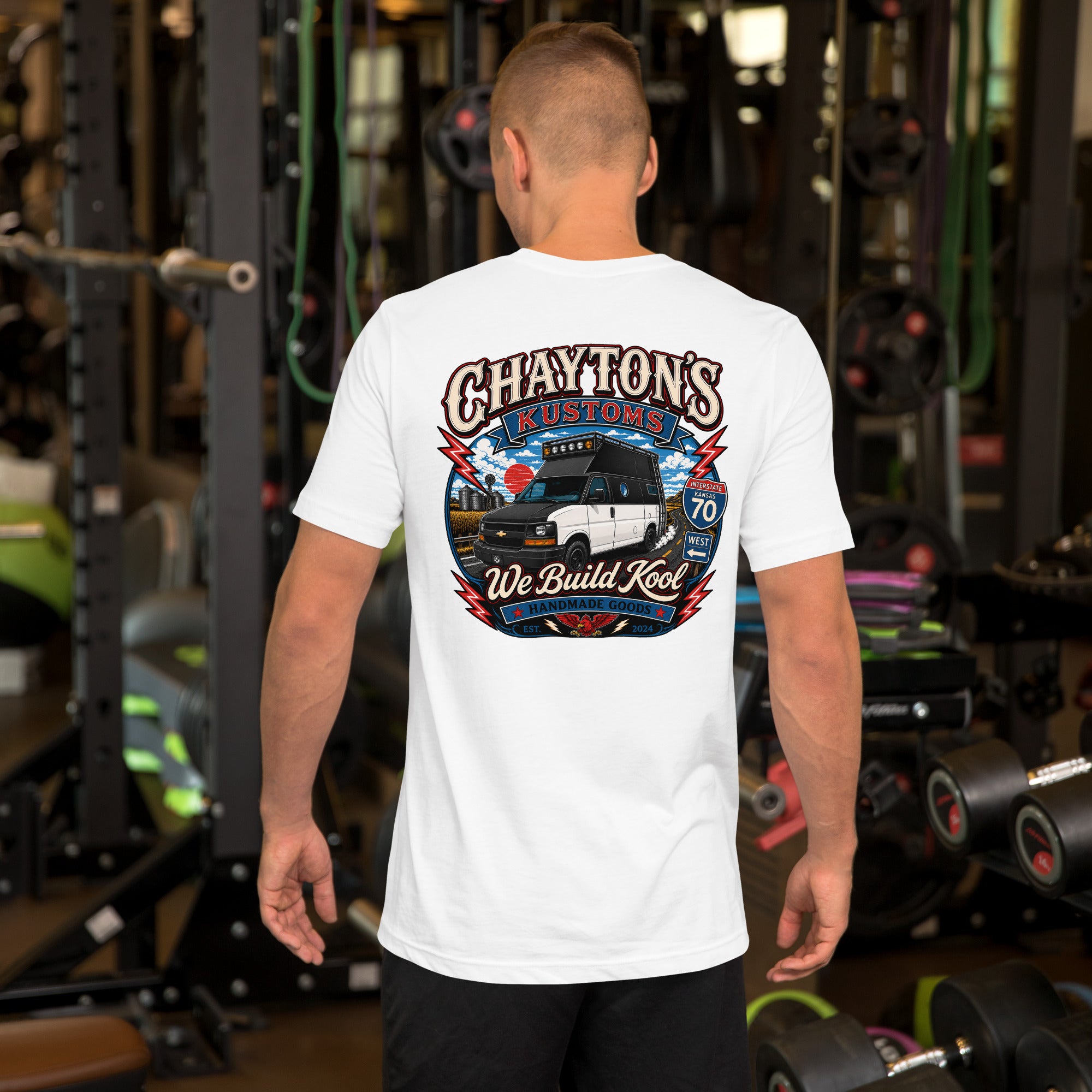 Chayton's Kustoms We Build Kool Unisex t-shirt — back view 10