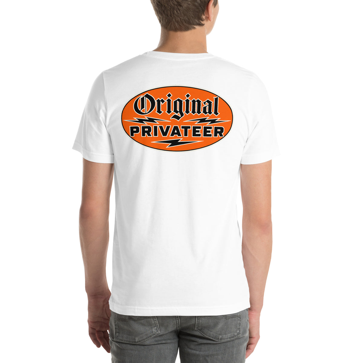 Vintage Motorcycle T-Shirt – Retro Orange | Original Privateer