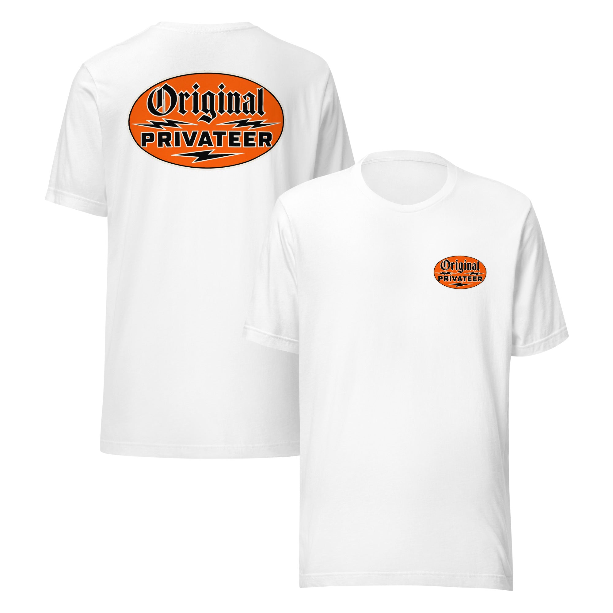 Vintage Motorcycle T-Shirt – Retro Orange | Original Privateer