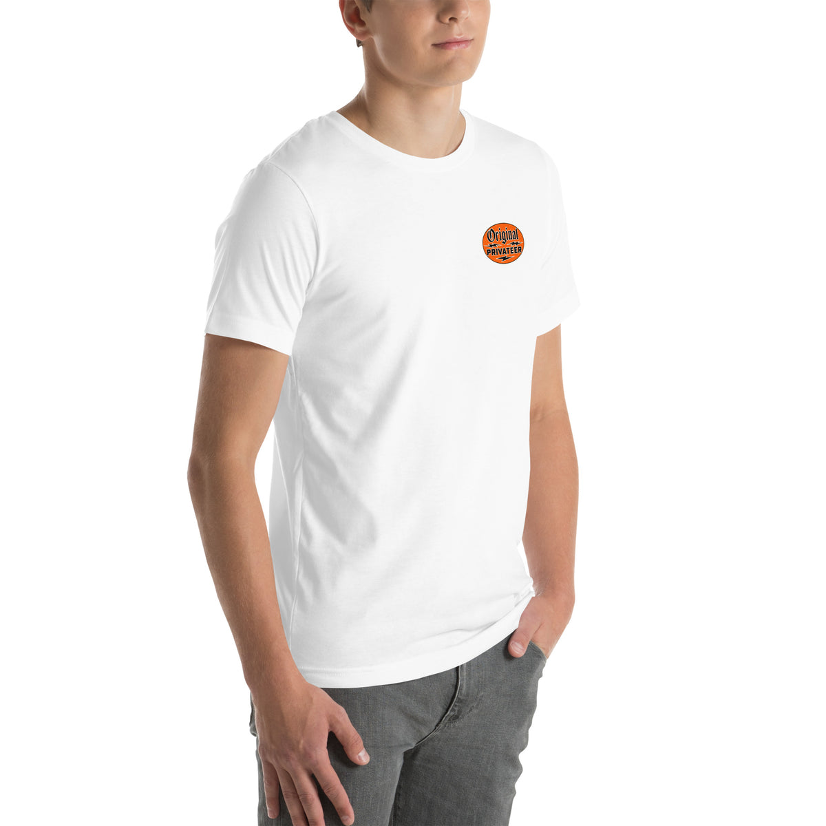Vintage Motorcycle T-Shirt – Retro Orange | Original Privateer